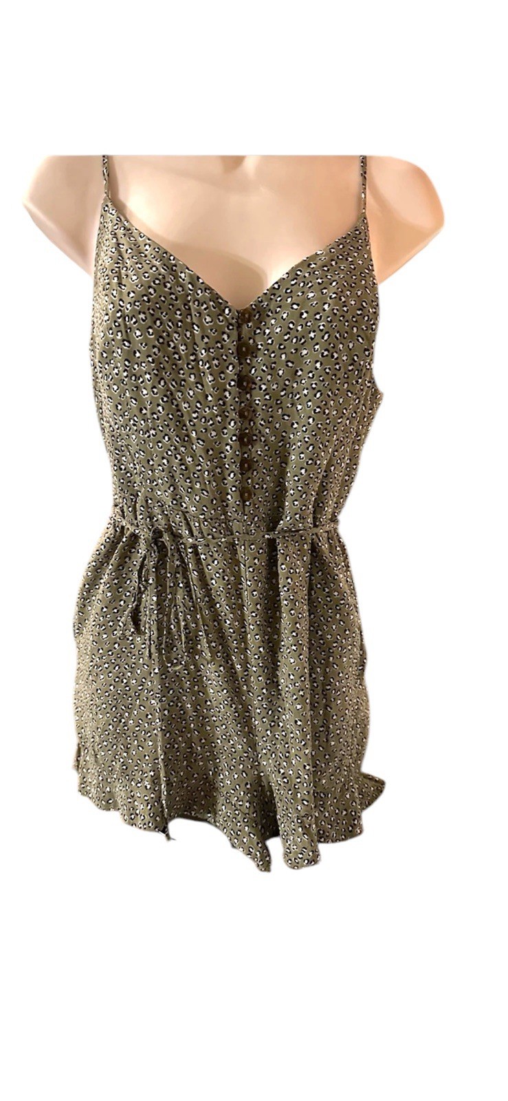 Xhilaration Strappy Green Romper NWOT Small