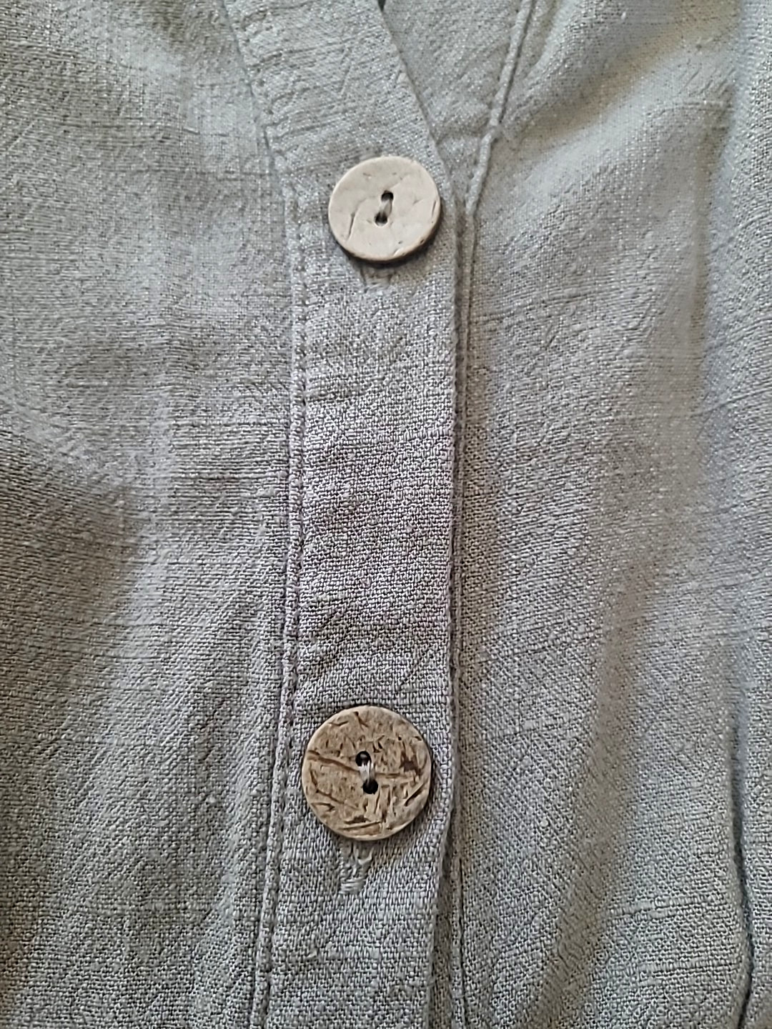 Love Tree Jumpsuit Gray Wide Leg Boho Minimalist Button Front Medium Travel