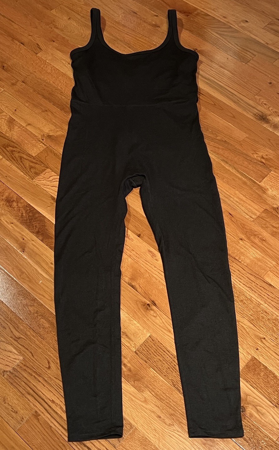 Vuori Halo Essential Jumpsuit Black Heather Sleeveless Round Neck Size Large