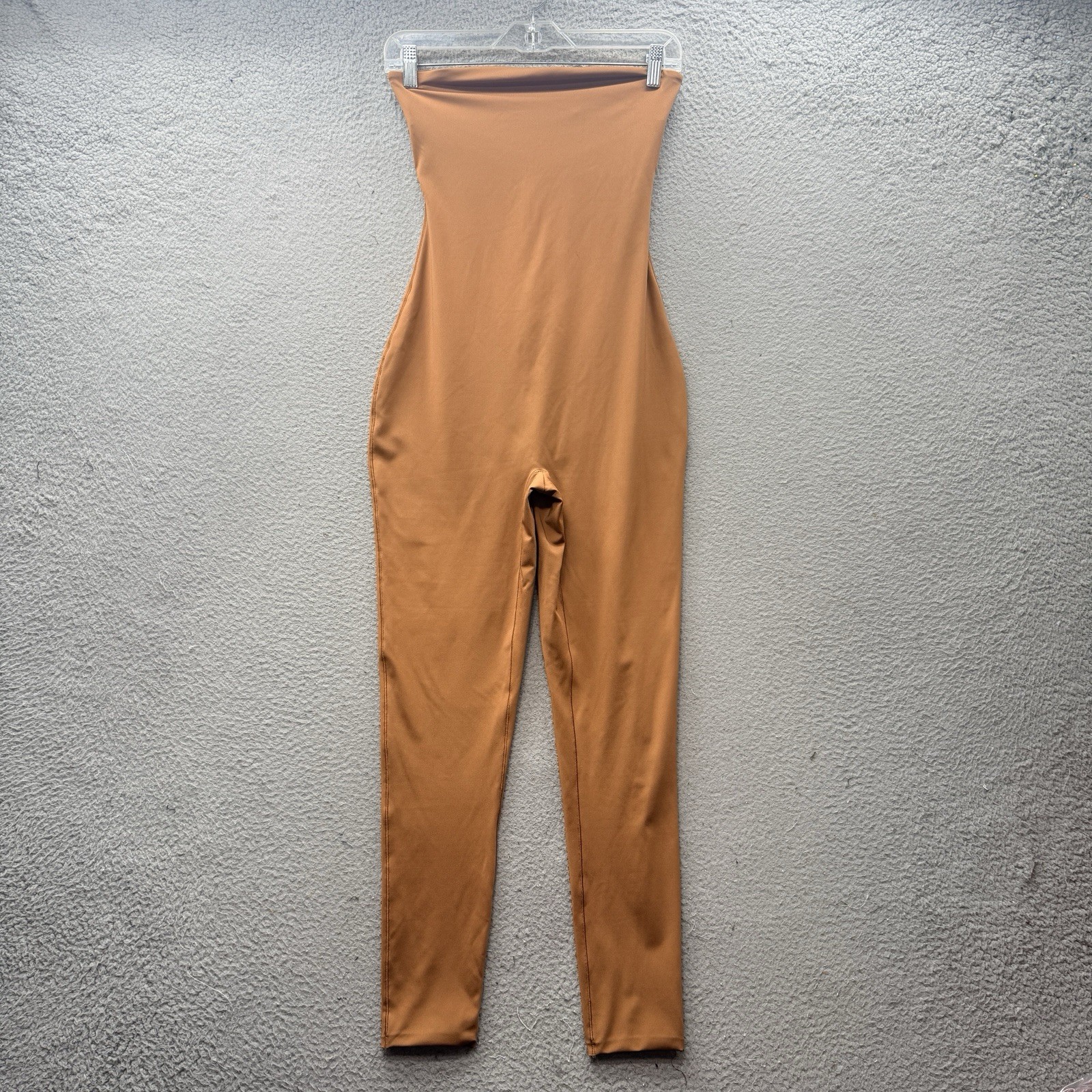 Skims All In One Strapless Jumpsuit Romper In Caramel Tan Brown NWT Size M