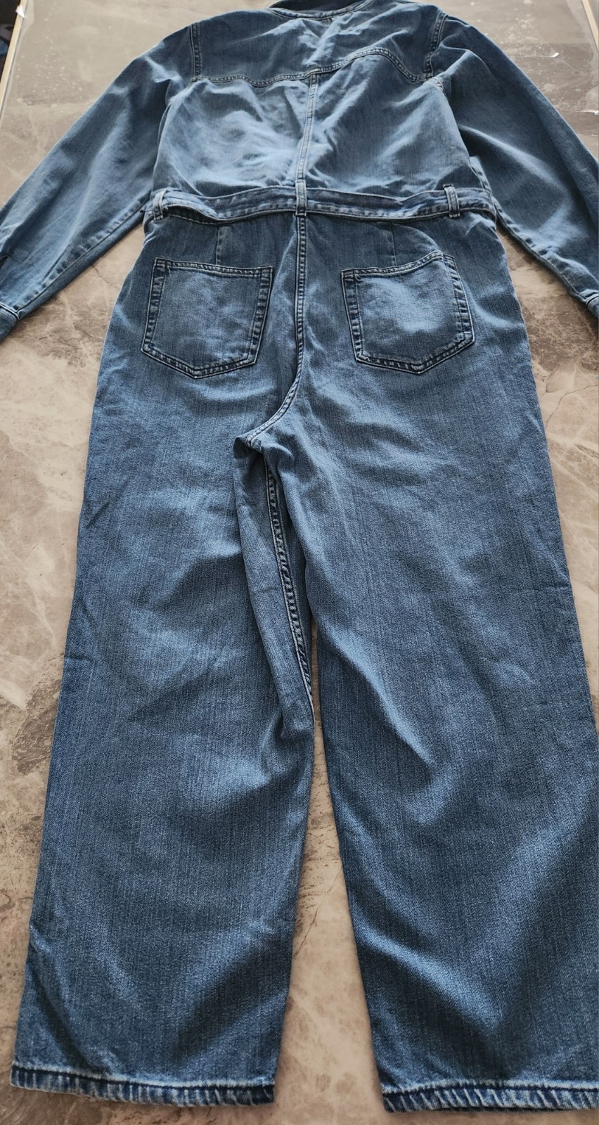 M&S Denim Belted Jump Suit ~ Size 14 Regular