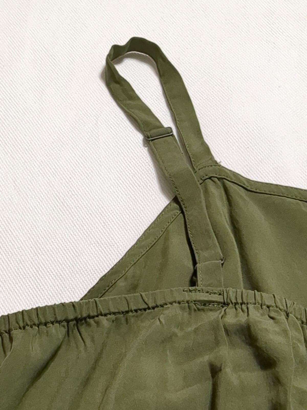 Gap Women’s Green Jumpsuit Wide Leg Adjustable Straps Pockets Size Large