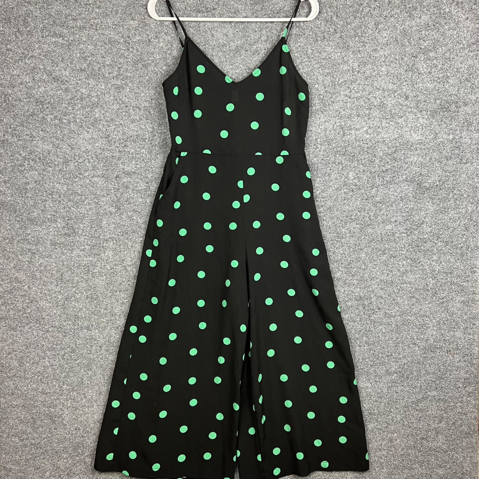 NEW $70 NORDSTROM BP Jumpsuit Black Essential Dot Polka Dot Sleeveless XS