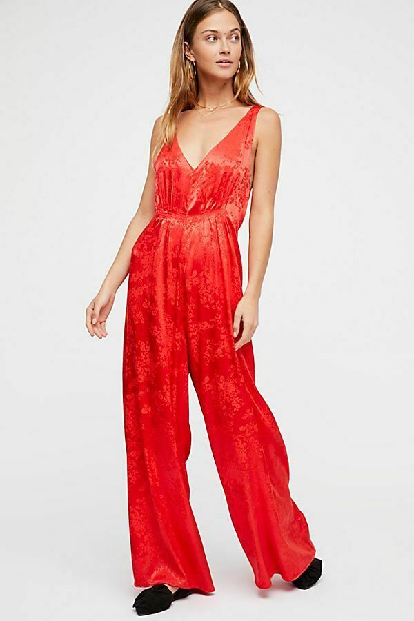 New Free People Zuri Jumpsuit size Small MSRP: $128 Jacquard