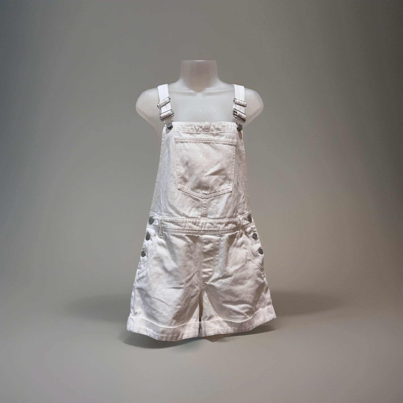 BLANK NYC Womens Size 29 White Jean Overalls