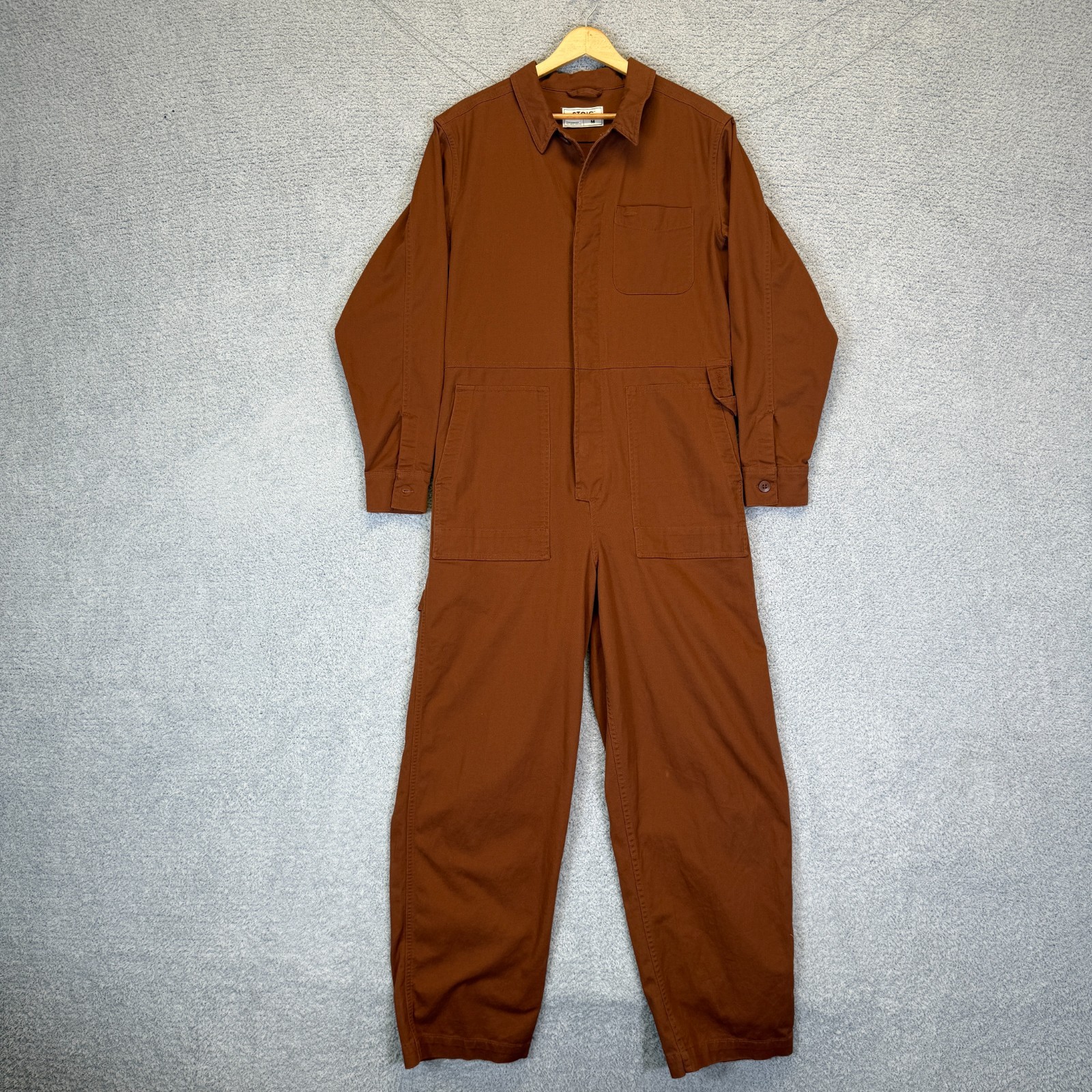 Stoic Utility Coverall Jumpsuit Women’s Medium Brown Carpenter Button Up Work