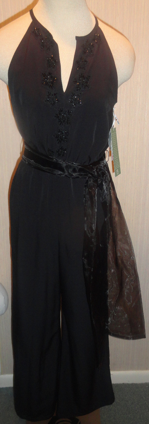Pearl Georgina Chapman Black Elegant Romper Prom Evening Gown Formal Dance