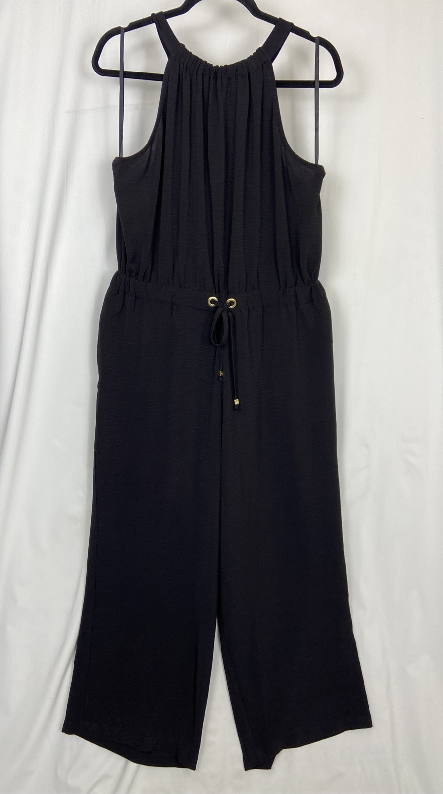 Michael Kors Black Cowl Neck Jumpsuit Womens Size XL QS4821VDQO NWT $155