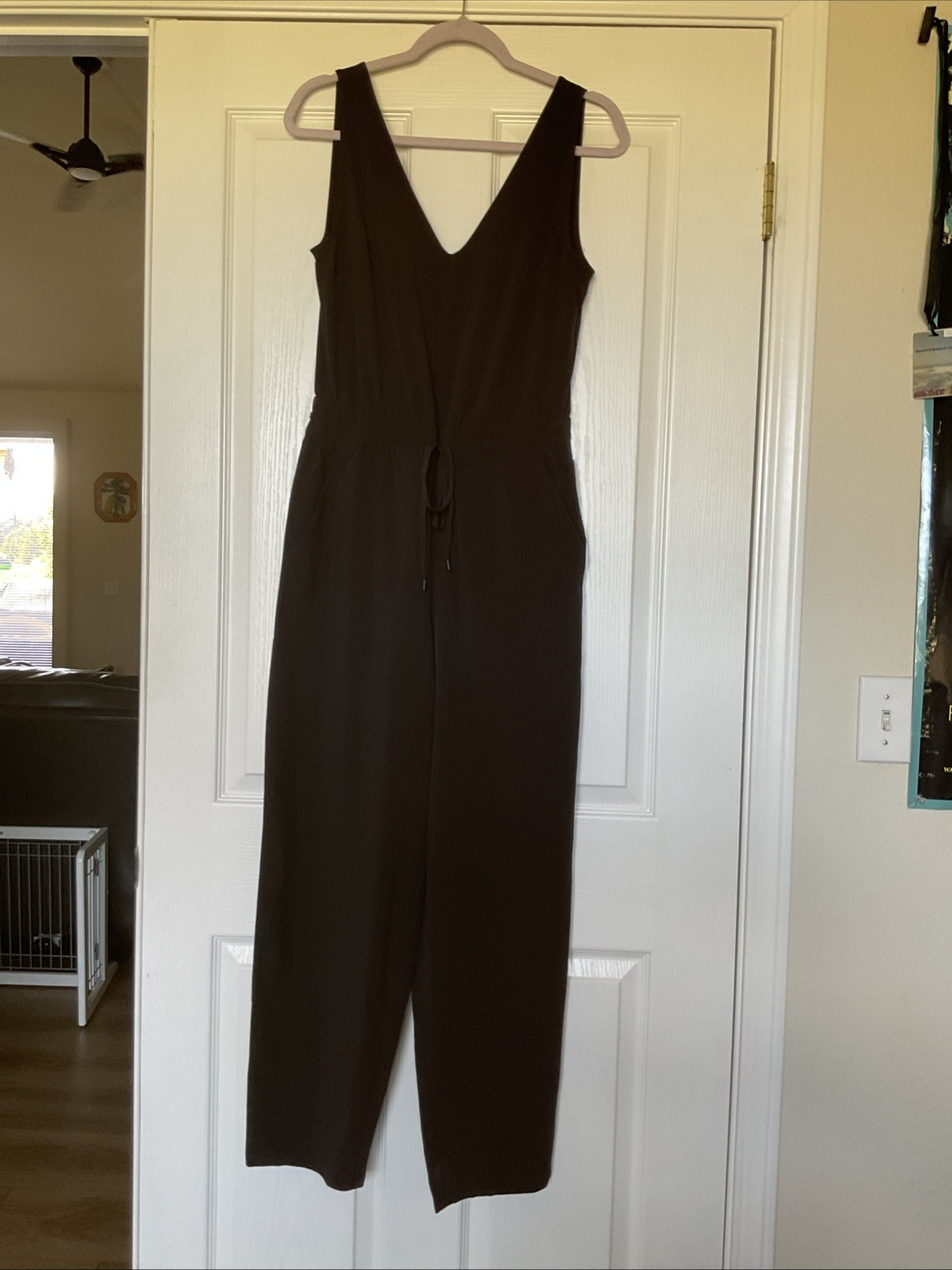 Athleta Avenue Jumpsuit XS Straight Leg Sleeveless Travel Comfort Athleisure