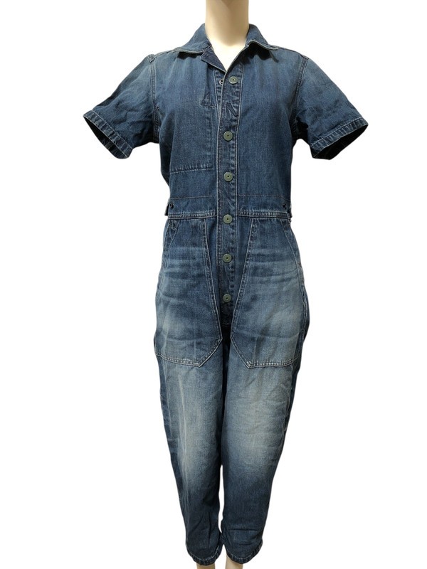 G-Star women’s, jumpsuit, straight, relaxed ss Wmn, blue antique faded niagara, S