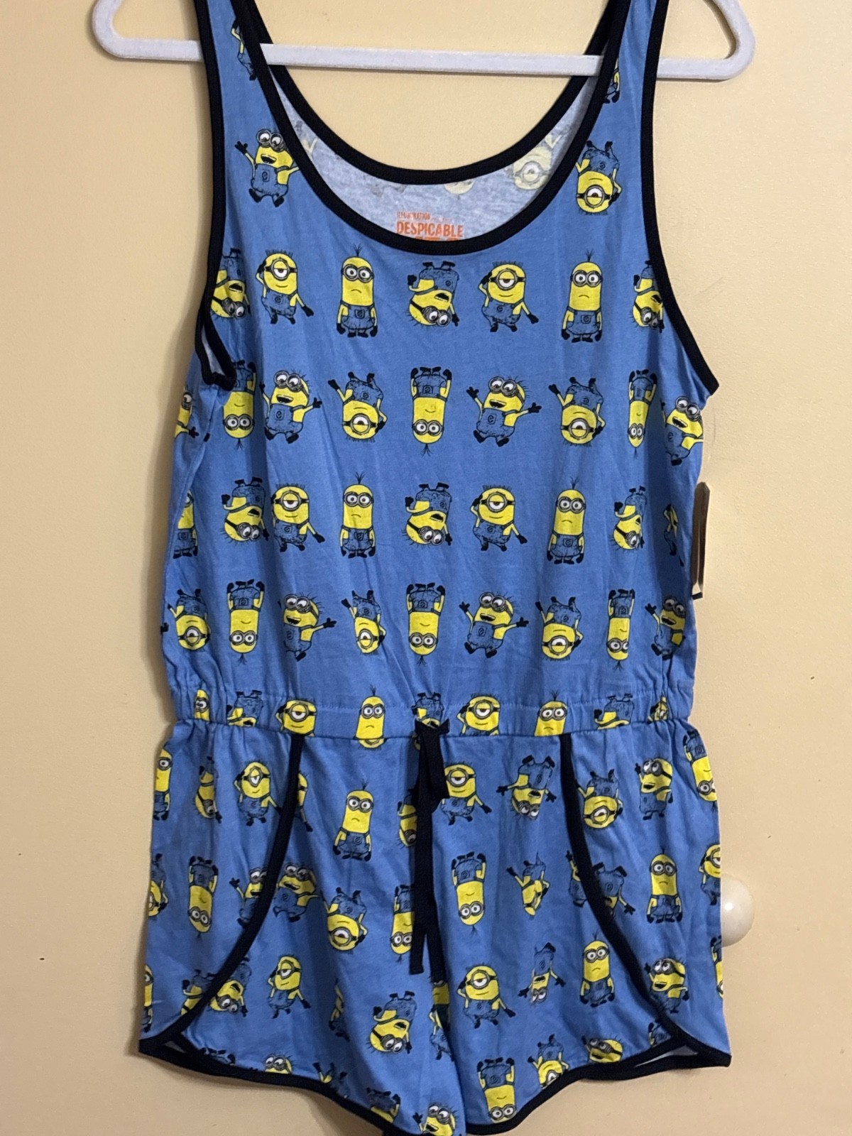 Dispicible Me Minnions Romper Ladies. Size M (8-10)