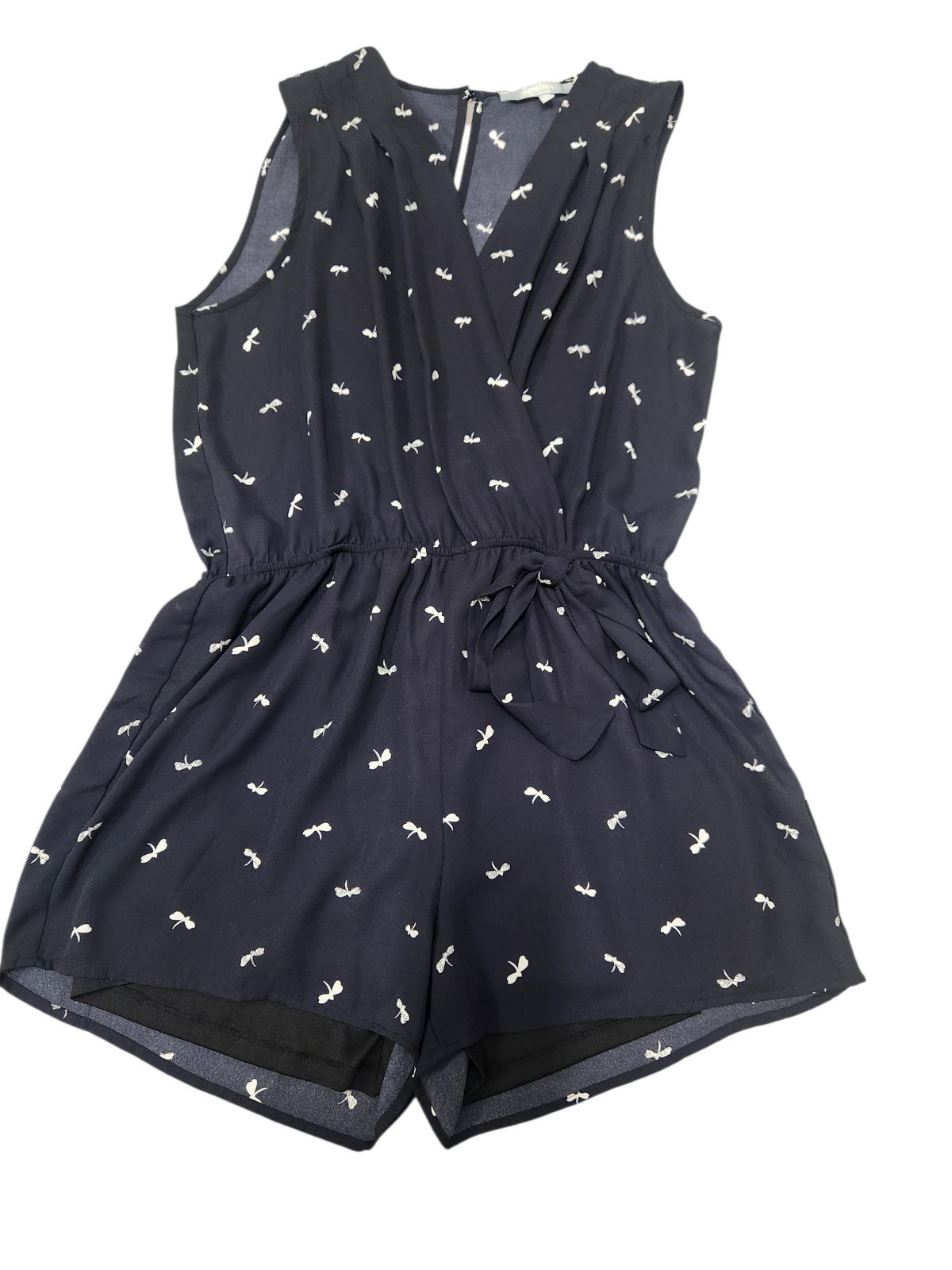 Women’s Navy Blue Romper Lined – Medium