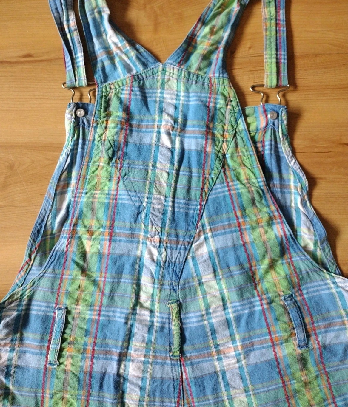 Vintage Disney Mickey Mouse Donald Duck Goofy Plaid Overalls Jr.Sz M Jerry Leigh
