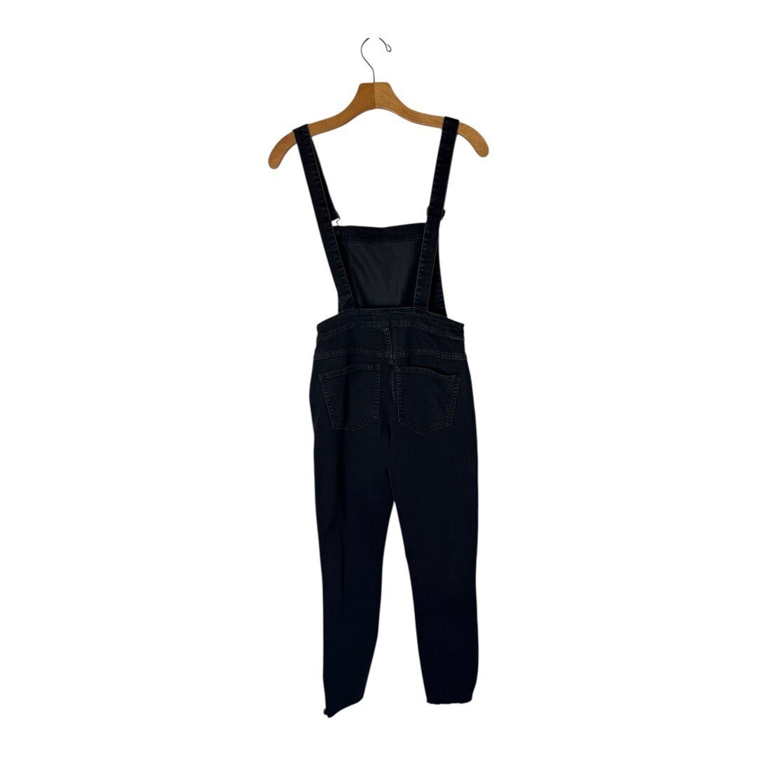 Madewell Overalls Women XS Washed Black Luna Denim Skinny Gothic Grunge Outdoor