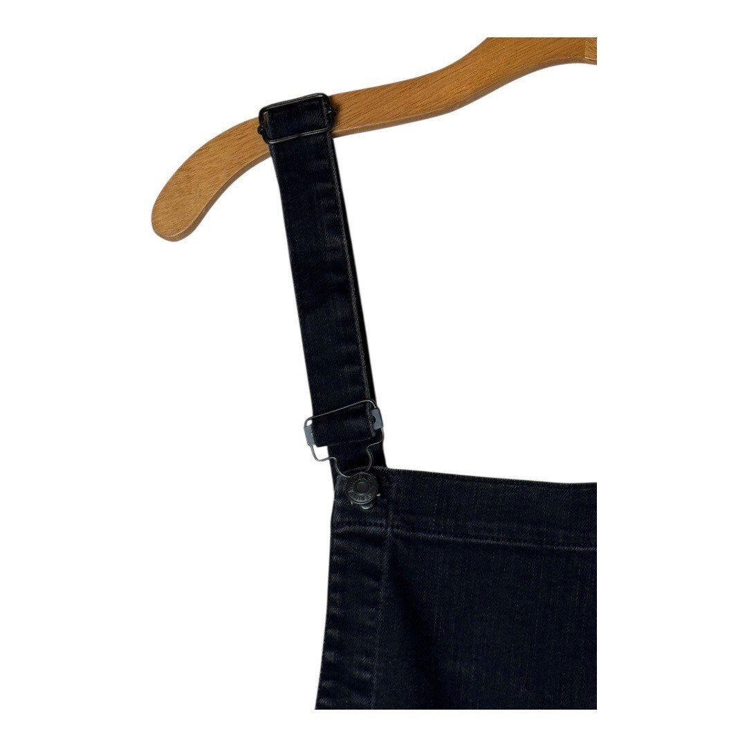 Madewell Overalls Women XS Washed Black Luna Denim Skinny Gothic Grunge Outdoor