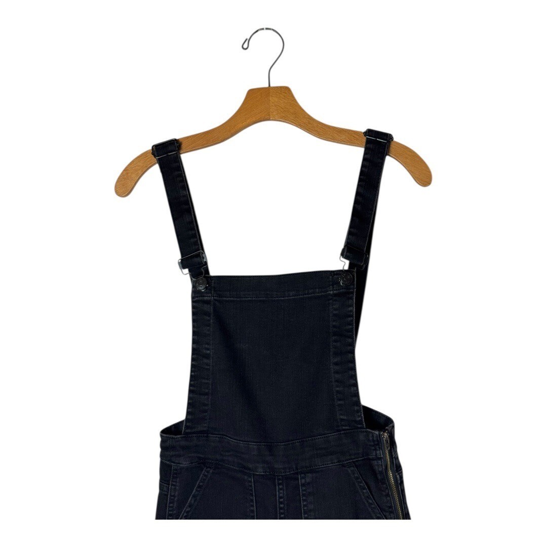 Madewell Overalls Women XS Washed Black Luna Denim Skinny Gothic Grunge Outdoor