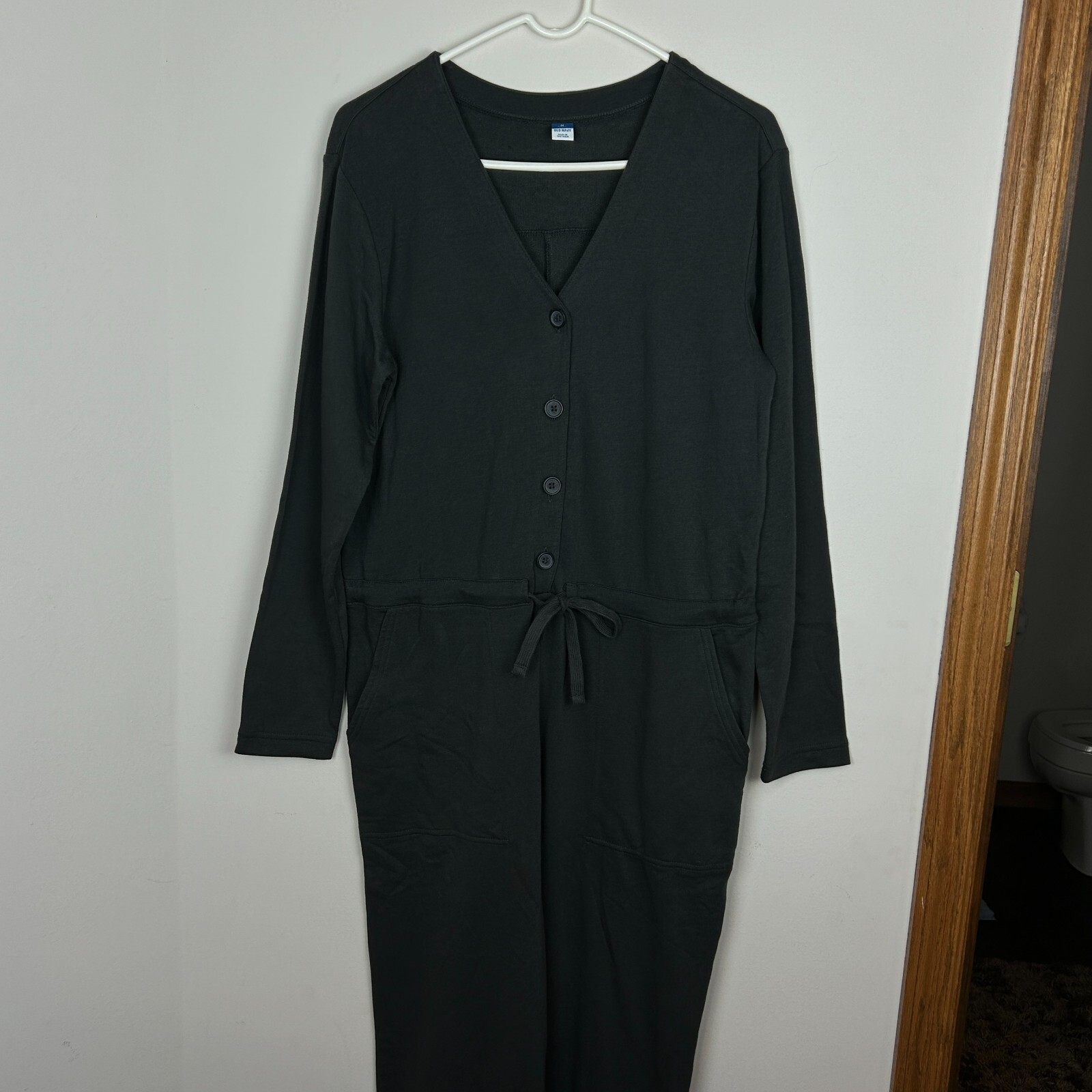 Old Navy Knit Charcoal Gray Jumpsuit Size M Tall NEW