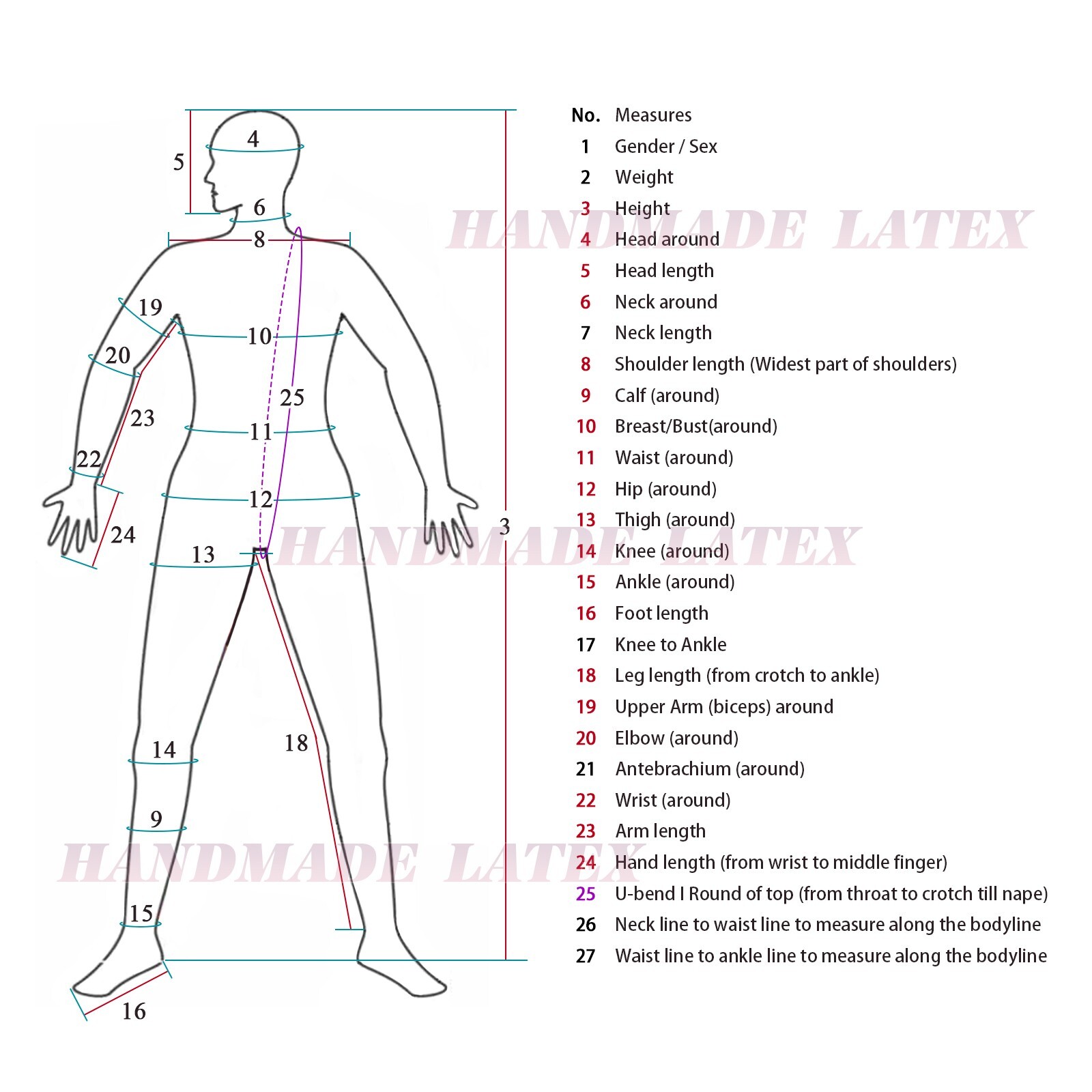 Men Latex Catsuit Rear 3 Way Zipper Classic Rubber Bodysuit Customized BDSM