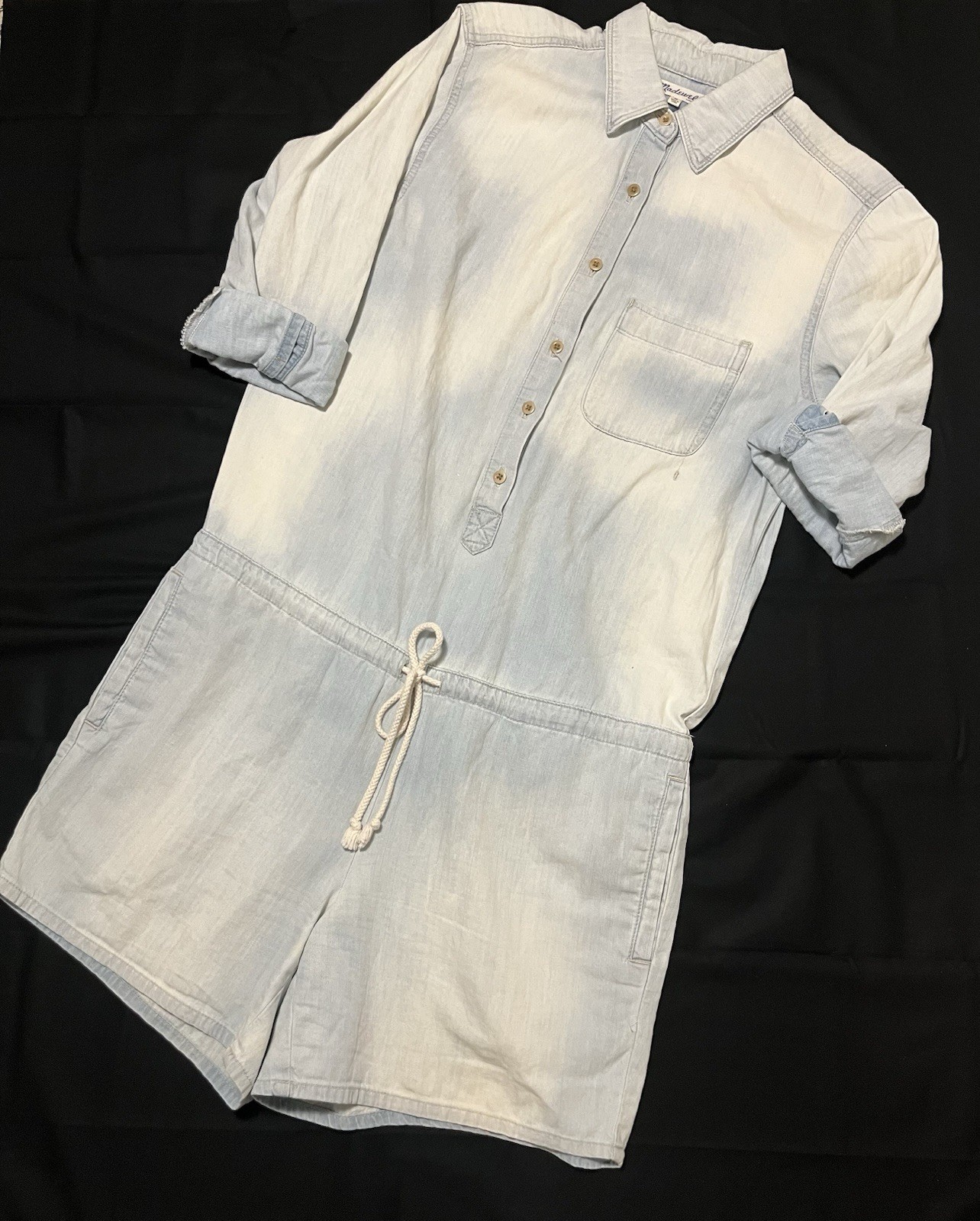 Madewell Women’s Romper With Pockets and Drawstring Waist Size M