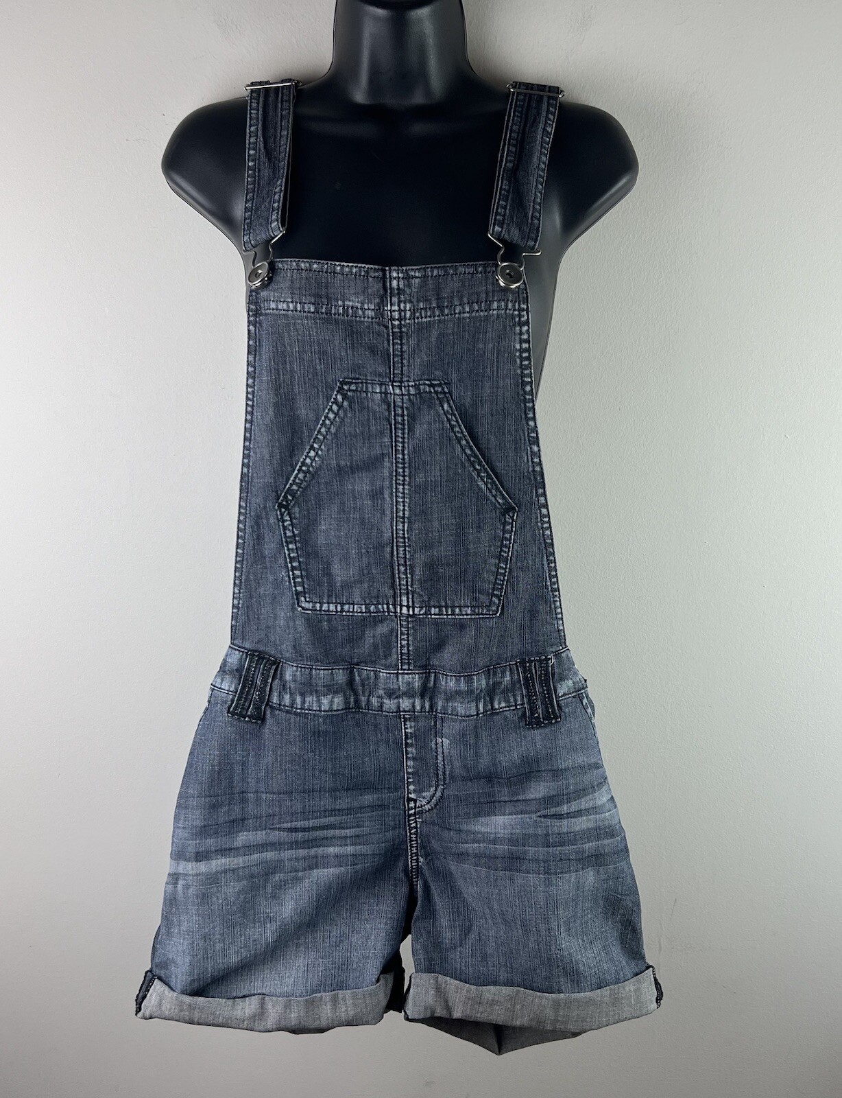 Decree Denim Shortalls Bib Shorts Women’s M Utility Country Farm Cowgirl Y2K