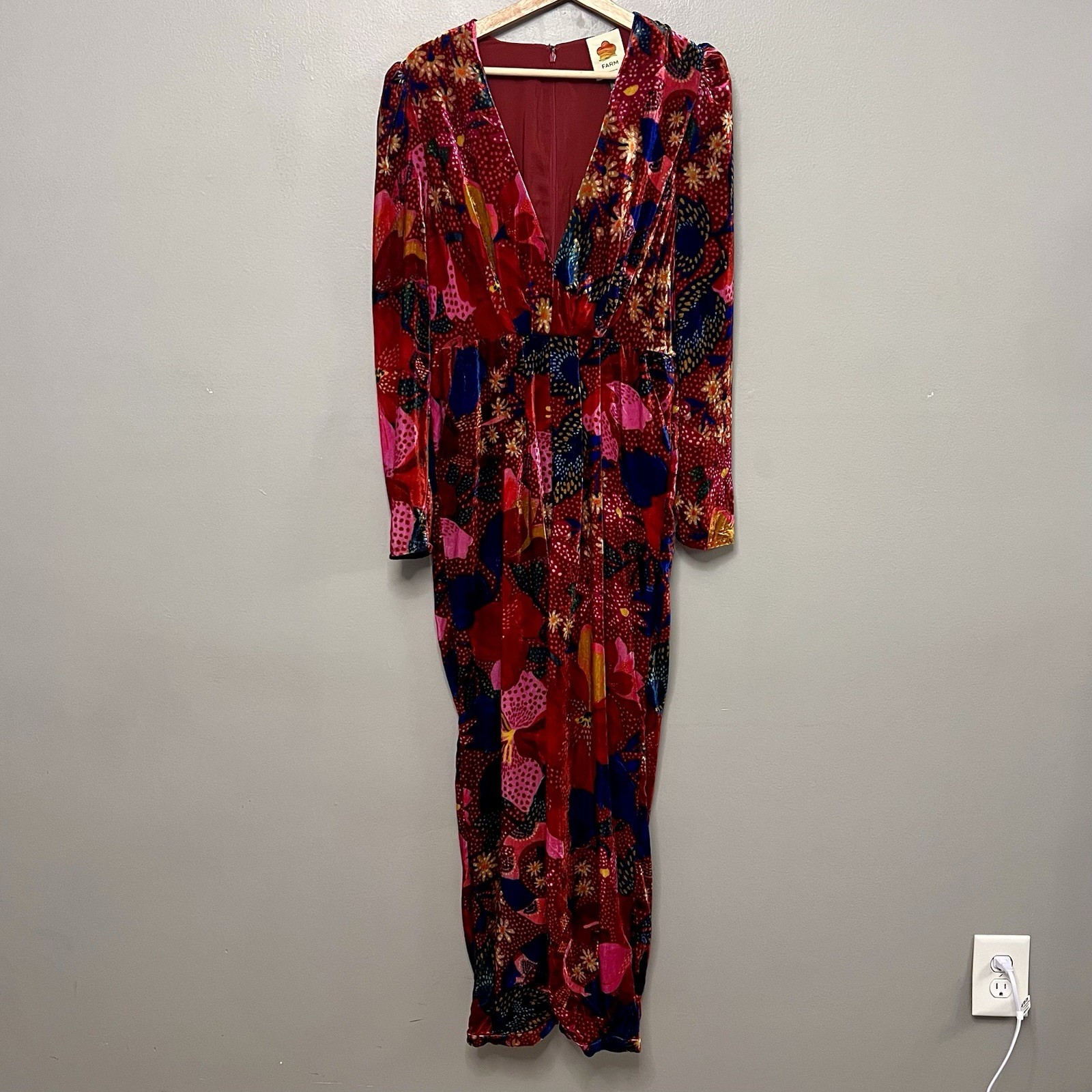 NWT Farm Rio Snake Garden Velvet Jumpsuit Size Medium Tropical Boho Eclectic