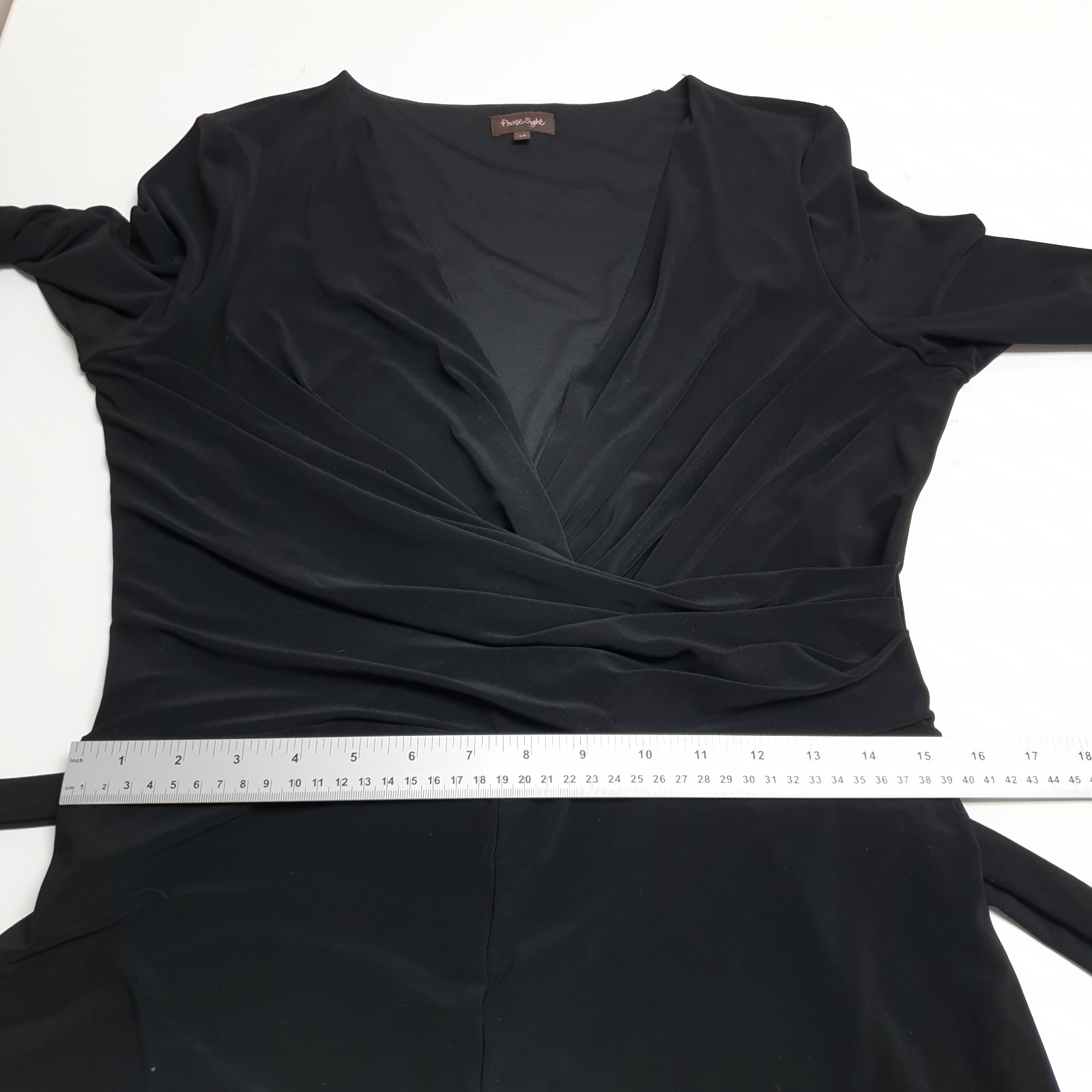 Phase Eight Jumpsuit Womens UK 14 Black Wide Leg Draped Bodice Smart Occasion