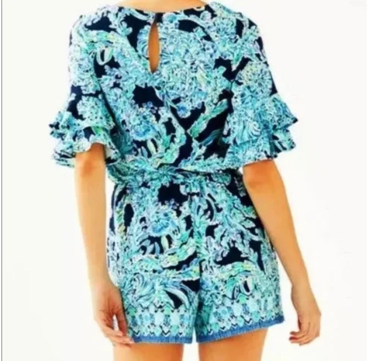 Lilly Pulitzer lula romper high tide navy style 001903 women’s size XS