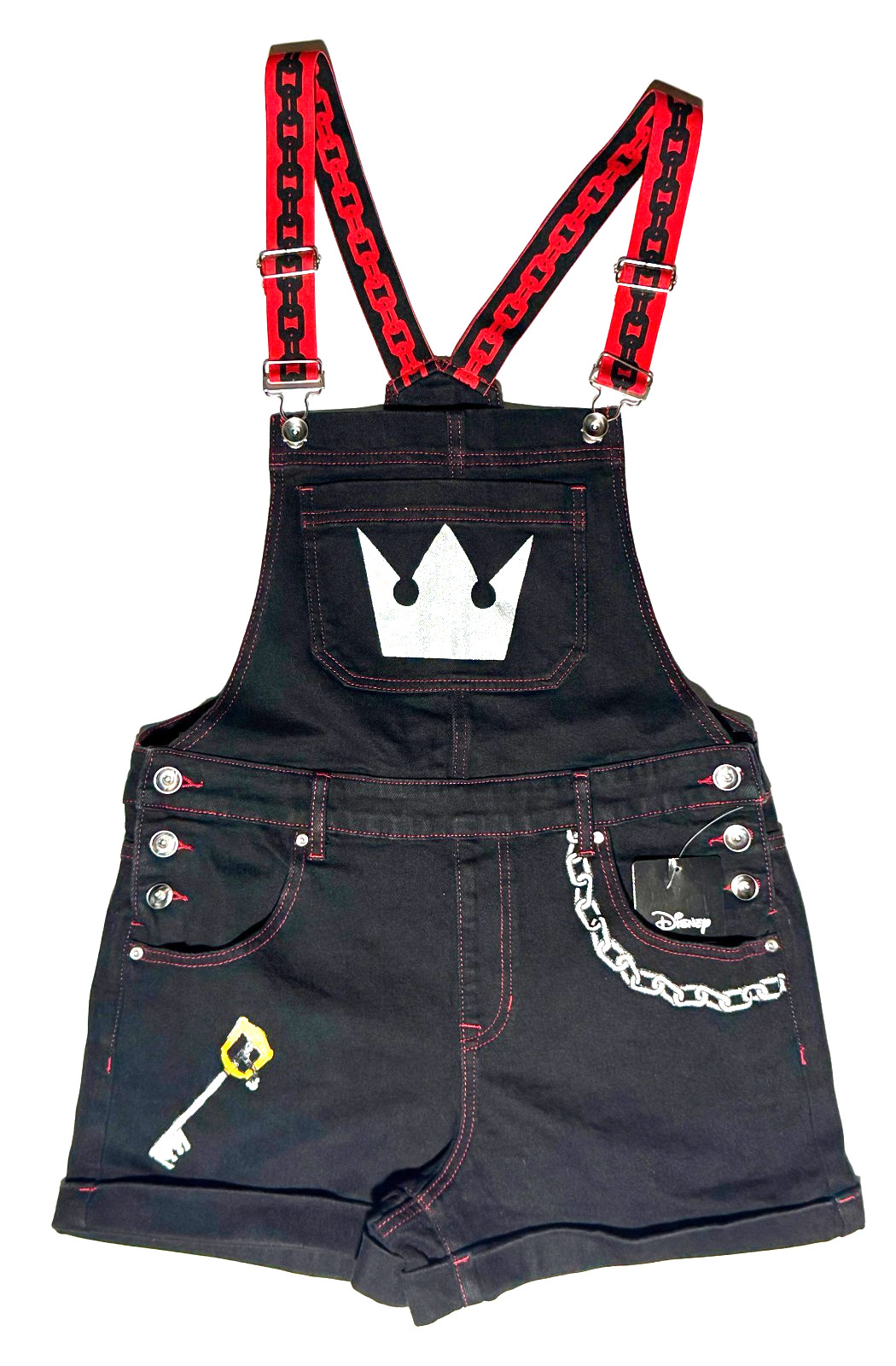 Her Universe Disney Kingdom Hearts Embroidered Icons Shortalls Size SM,PLUS 1,2
