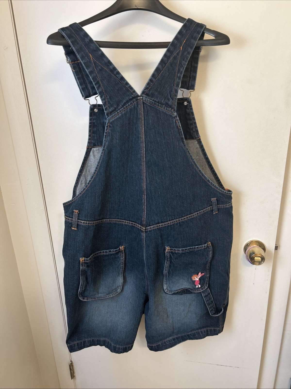 Disney Winnie the Pooh 40” Waist Women’s Dungarees Shorts Size XL Blue Denim
