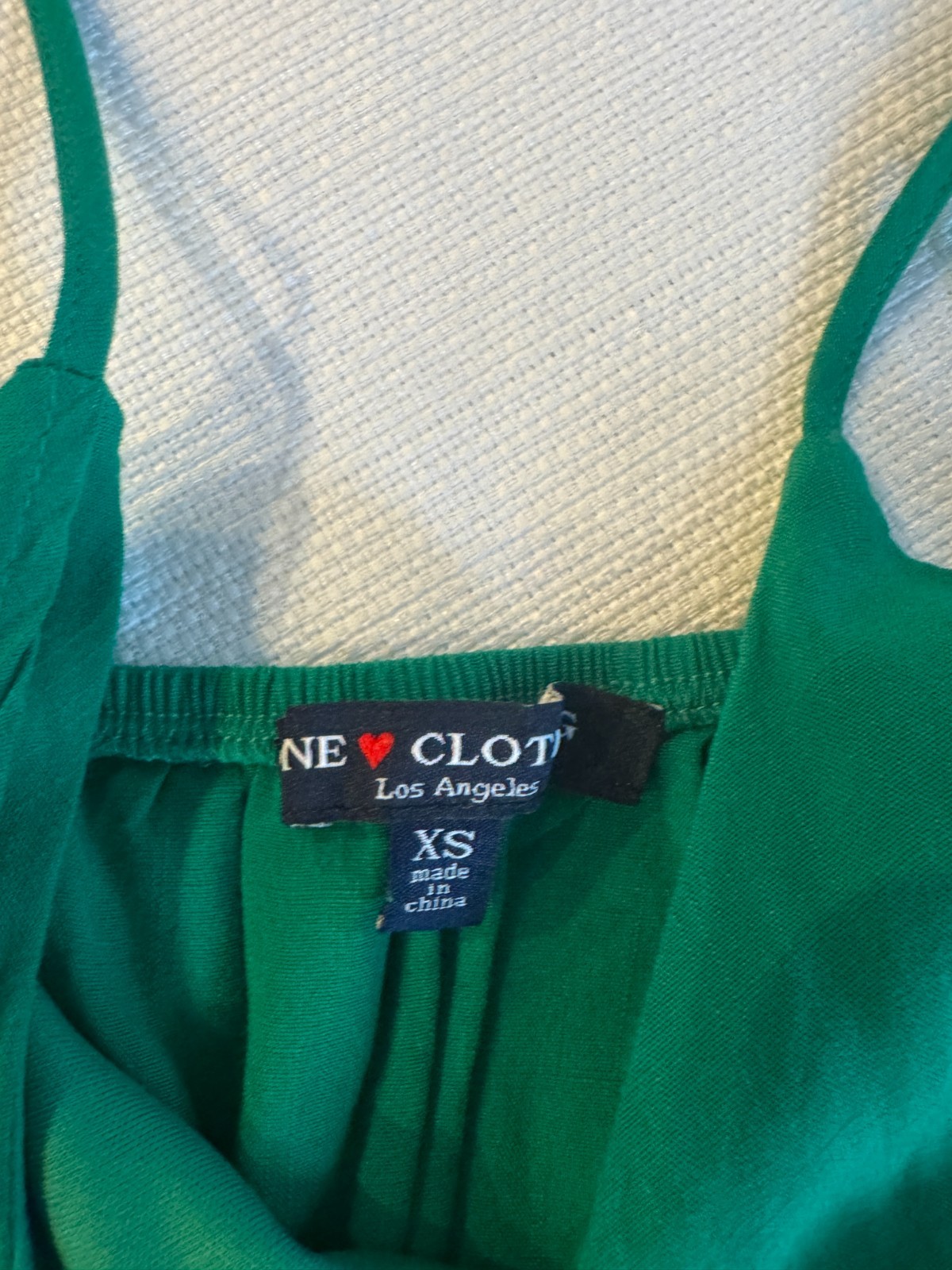One Clothing Emerald Green Romper XS Sleeveless Faux Wrap Tie Front