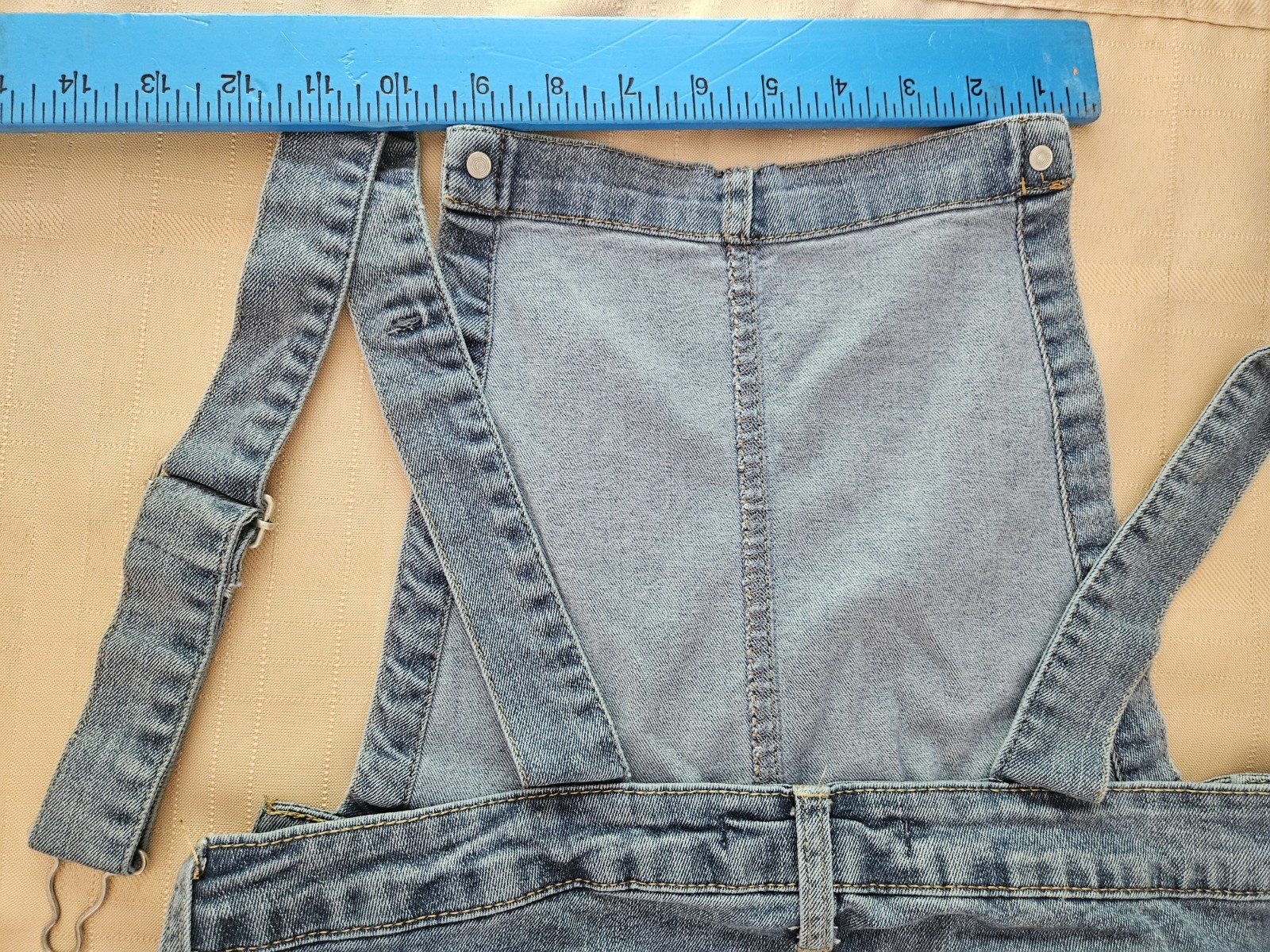 WallFlower Women’s Blue Denim Overall One-Piece L Adjustable Straps Pockets