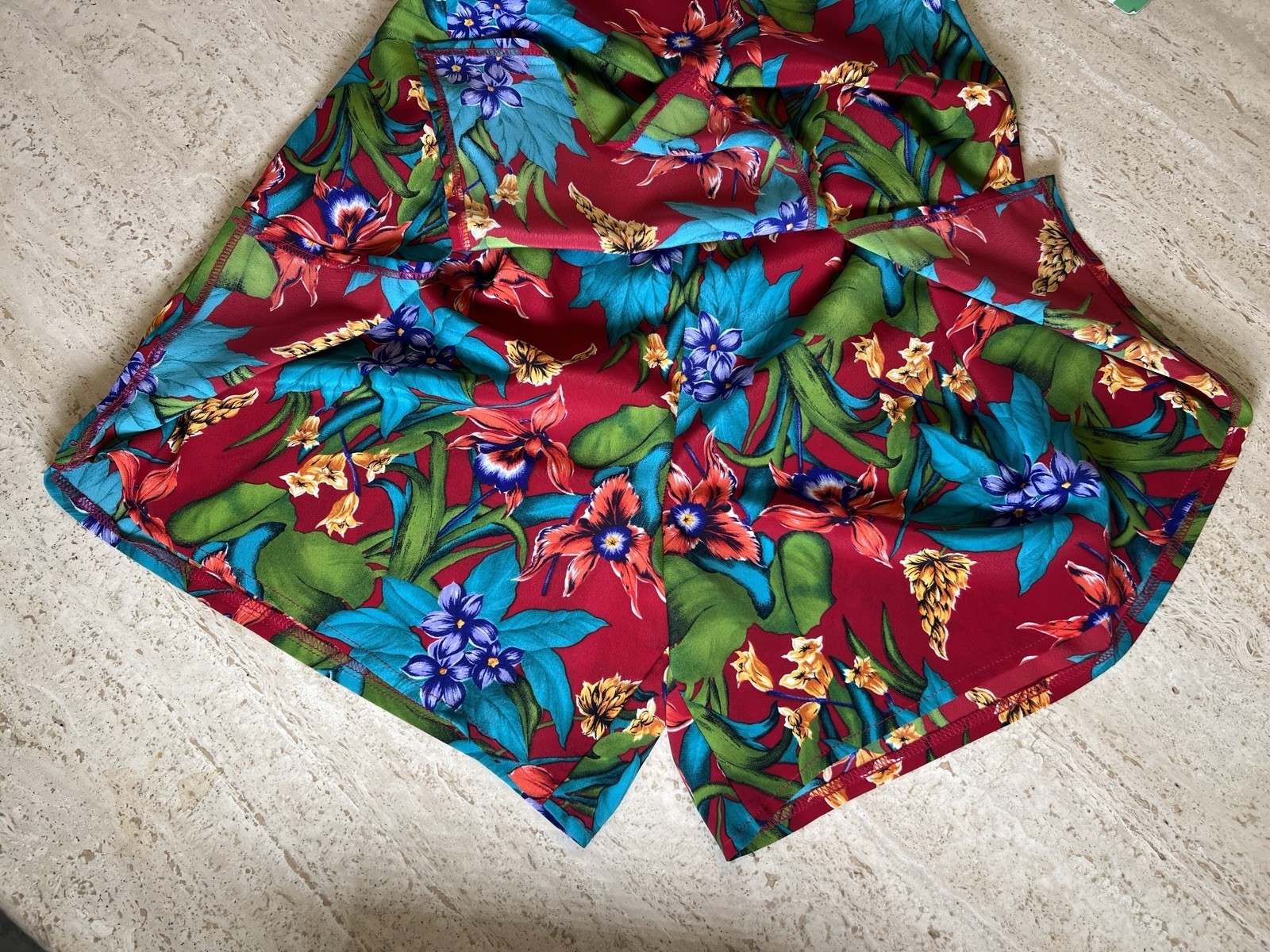 Vintage John Roberts Tropical Floral Romper Back Zip Women’s Size 10 NWT