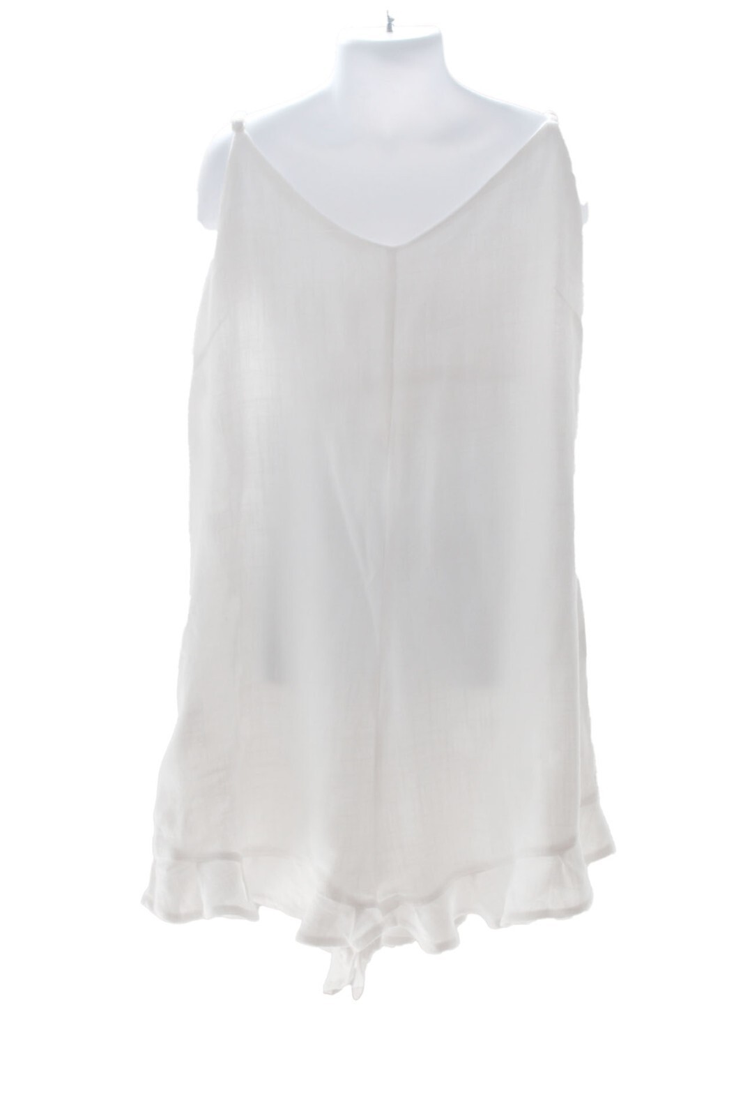 Teen Romper Love Cameron Juniors White Strappy Sleeve Tie Back Romper Size S