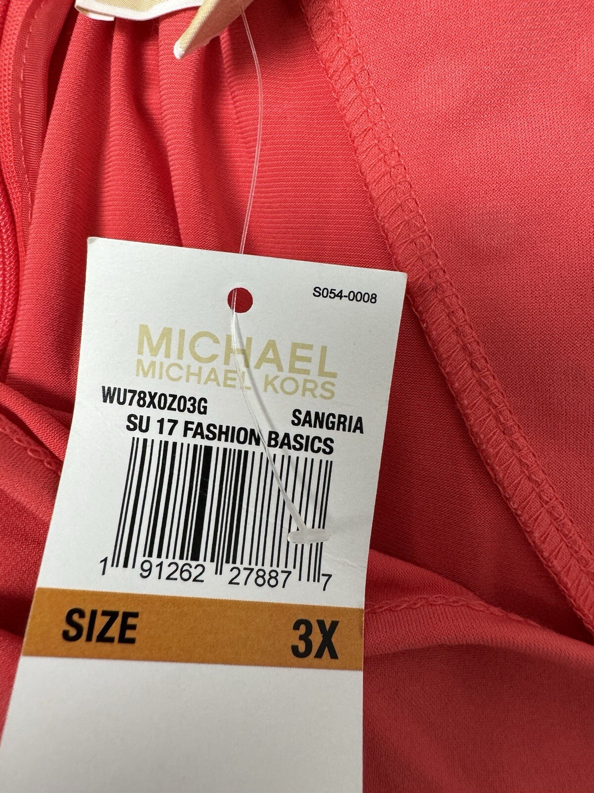 MICHAEL Michael Kors Women’s Sleeveless Beaded sangria Jumpsuit orange Size 3X