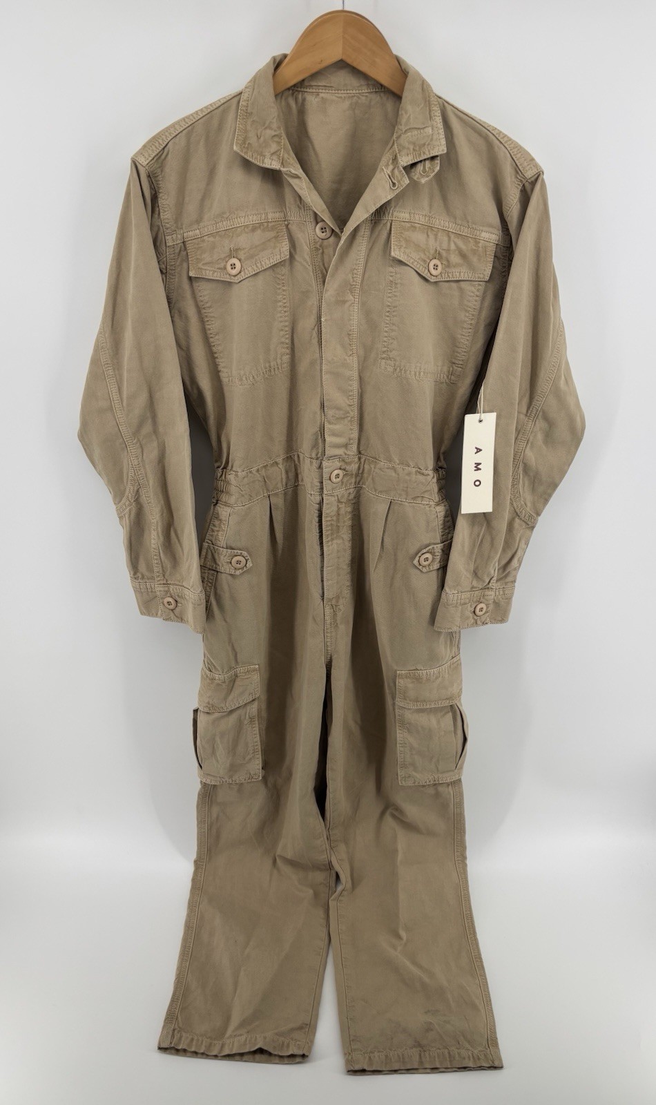 NWT AMO Dorthea Jumpsuit S Button Up Sample Rare Preppy Streetwear MSRP $298 **
