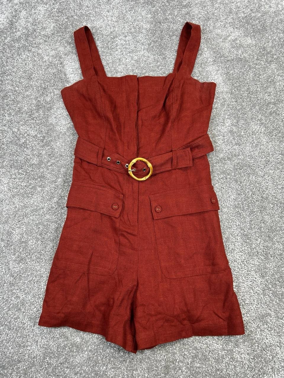 House Of Harlow 196 Romper Womens 6 Red Knit Belted