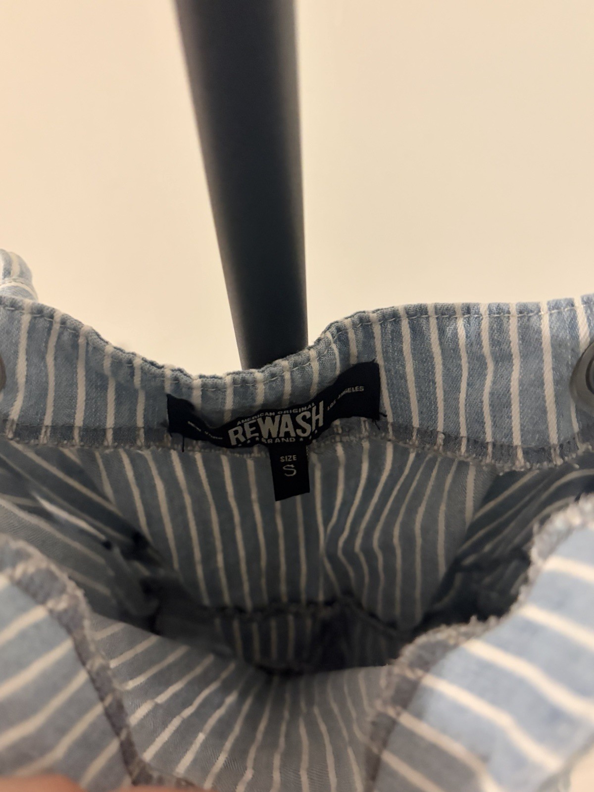 Rewash Blue/White Striped Sleeveless Belted Jumpsuit w/ Pockets Size S