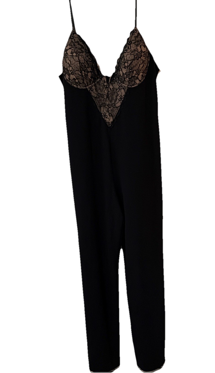 NEW Fashion Nova Women’s Jumpsuit Size 1XL Love Language Black Sleeveless Lace