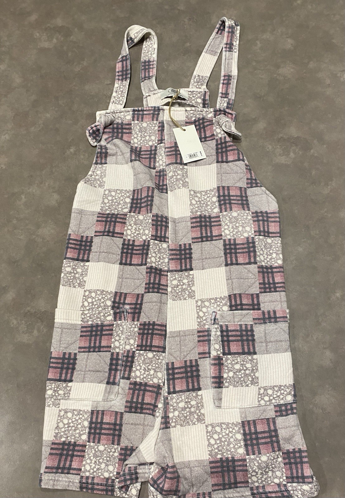 Lucky Brand x Laura Ashley Patchwork Floral Denim Romper Coverall Large