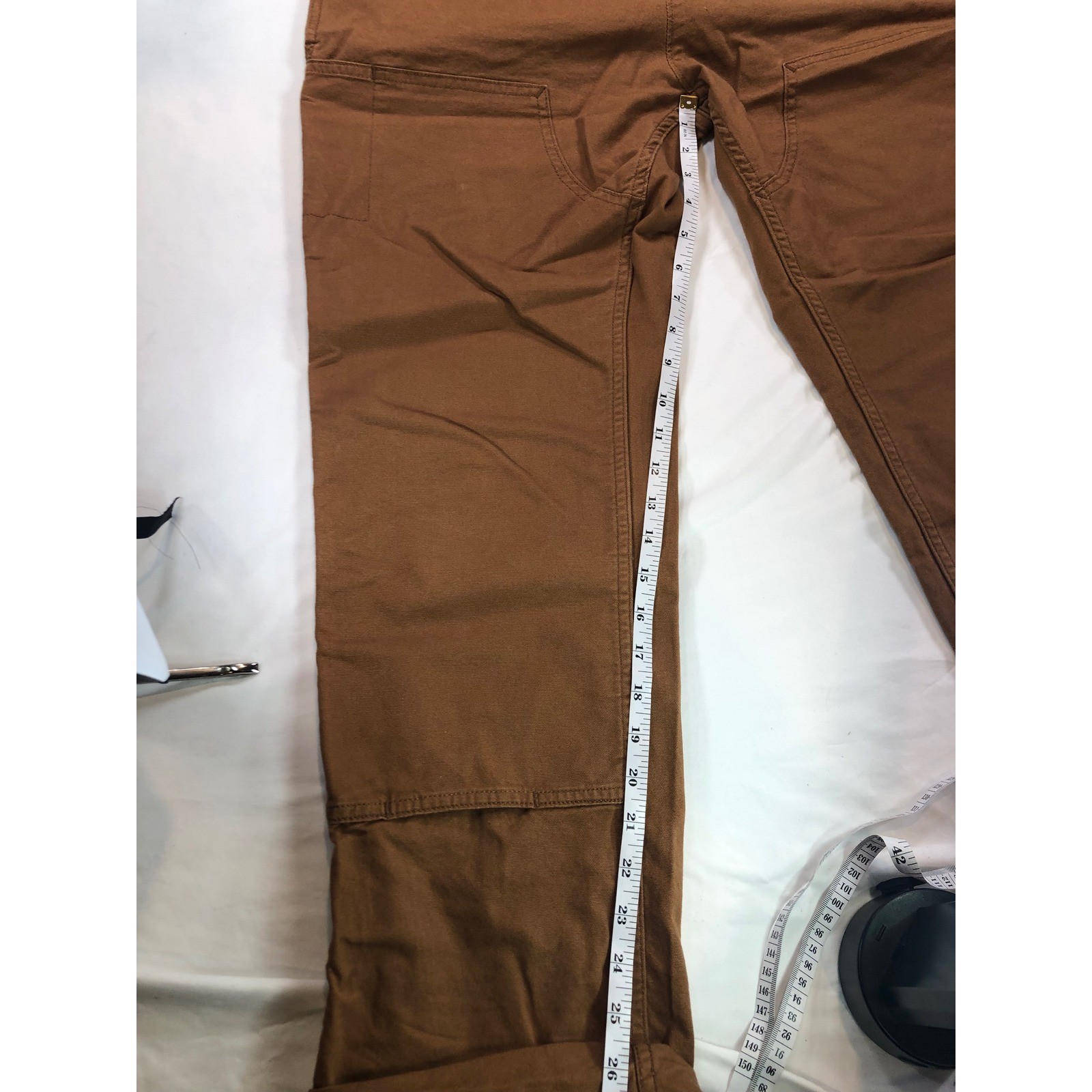 Carhartt Womens Loose Fit Canvas Bib Overalls Brown OR6001-W Size M Tall