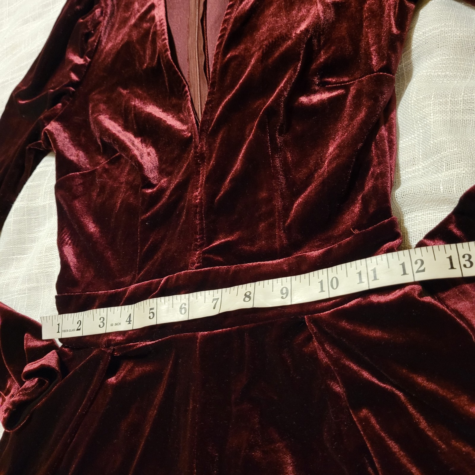 Womens Romper Shorts Size M Purple Burgundy Velvet Whimsigoth Plunge Stretch