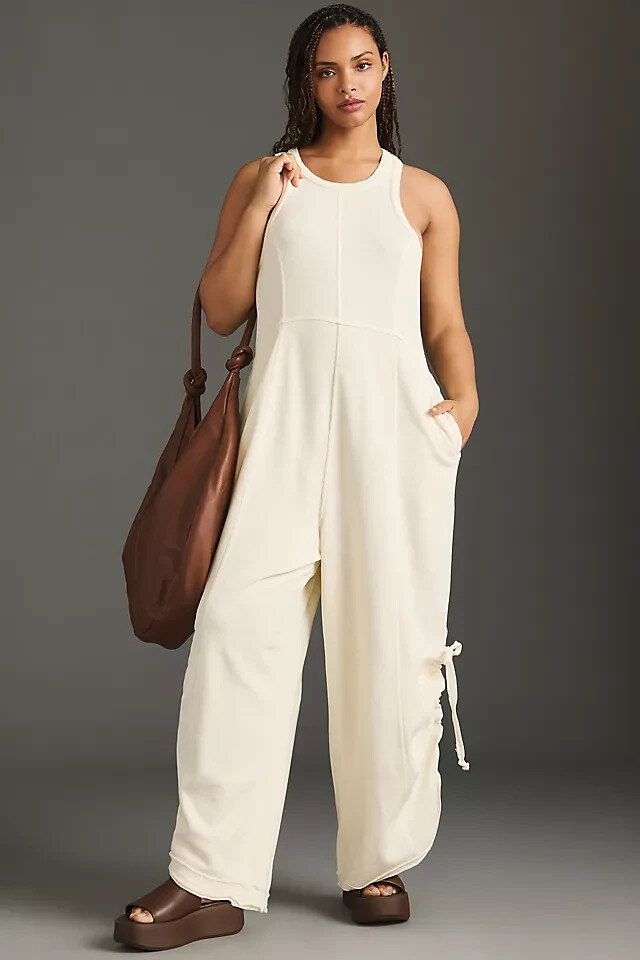 Daily Practice by Anthropologie Horizon Wide-Leg Jumpsuit Sleeveless Zip New S