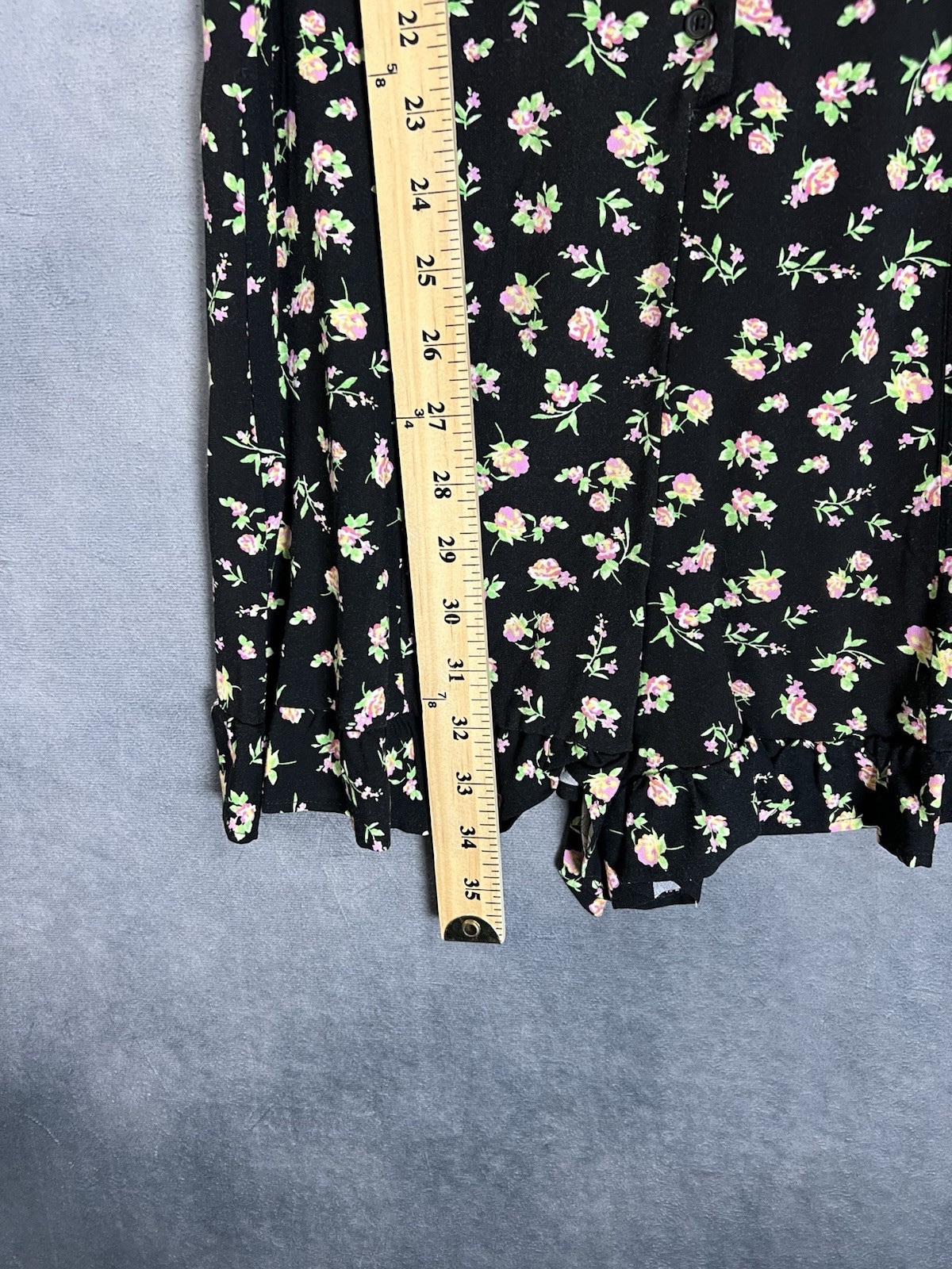 BP Nordstrom Black Floral 100% Rayon V Neck Romper Sleeveless Women Small