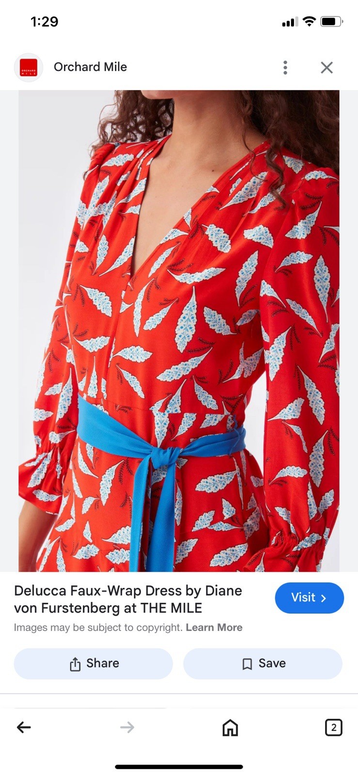 Diane Von Furstenberg Utilitarian Jumpsuit Orange Blue Benji Wrap Tie Size 12