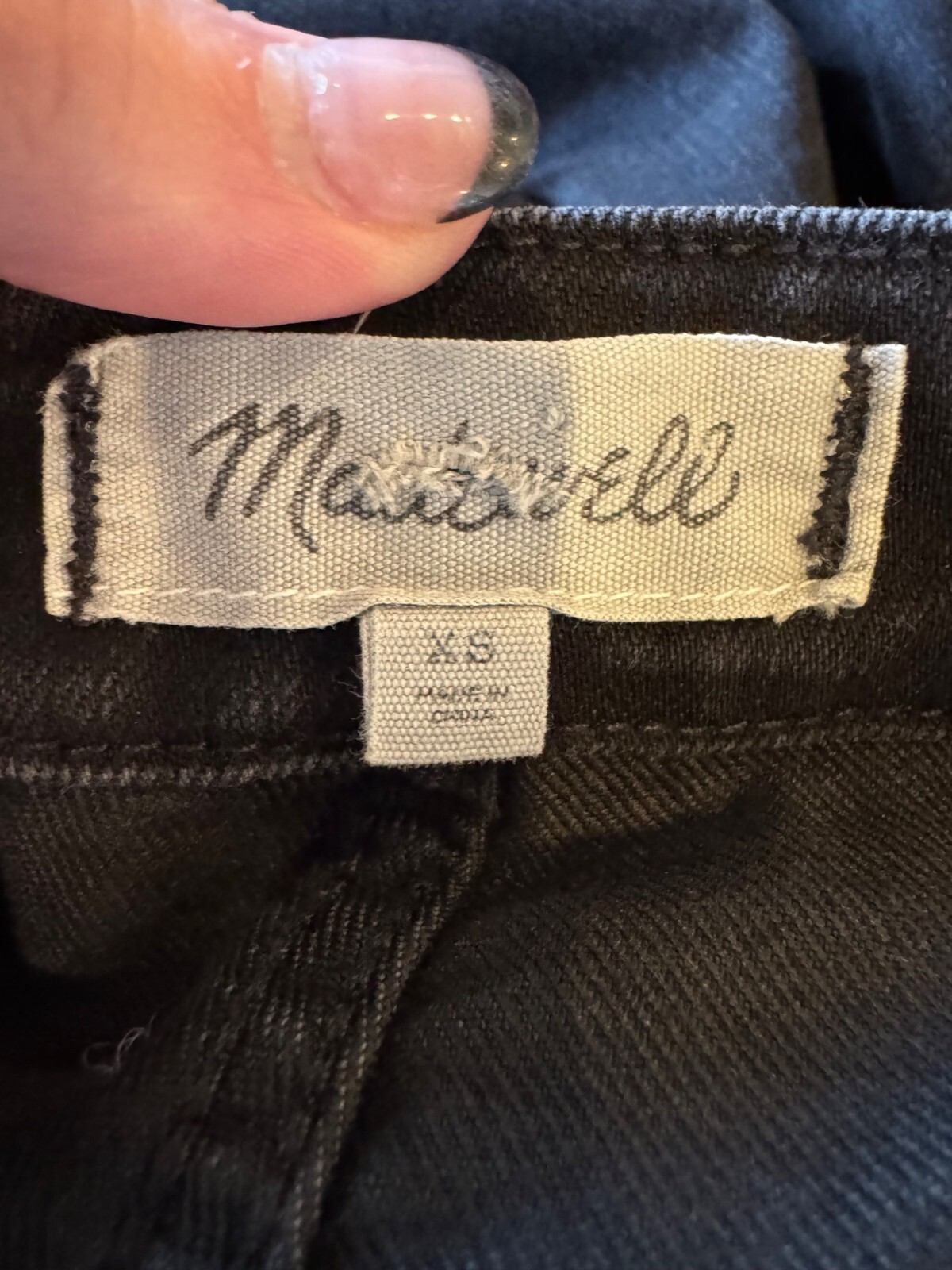 Madewell Overalls Women XS Washed Black Luna Denim Skinny Gothic Grunge Outdoor