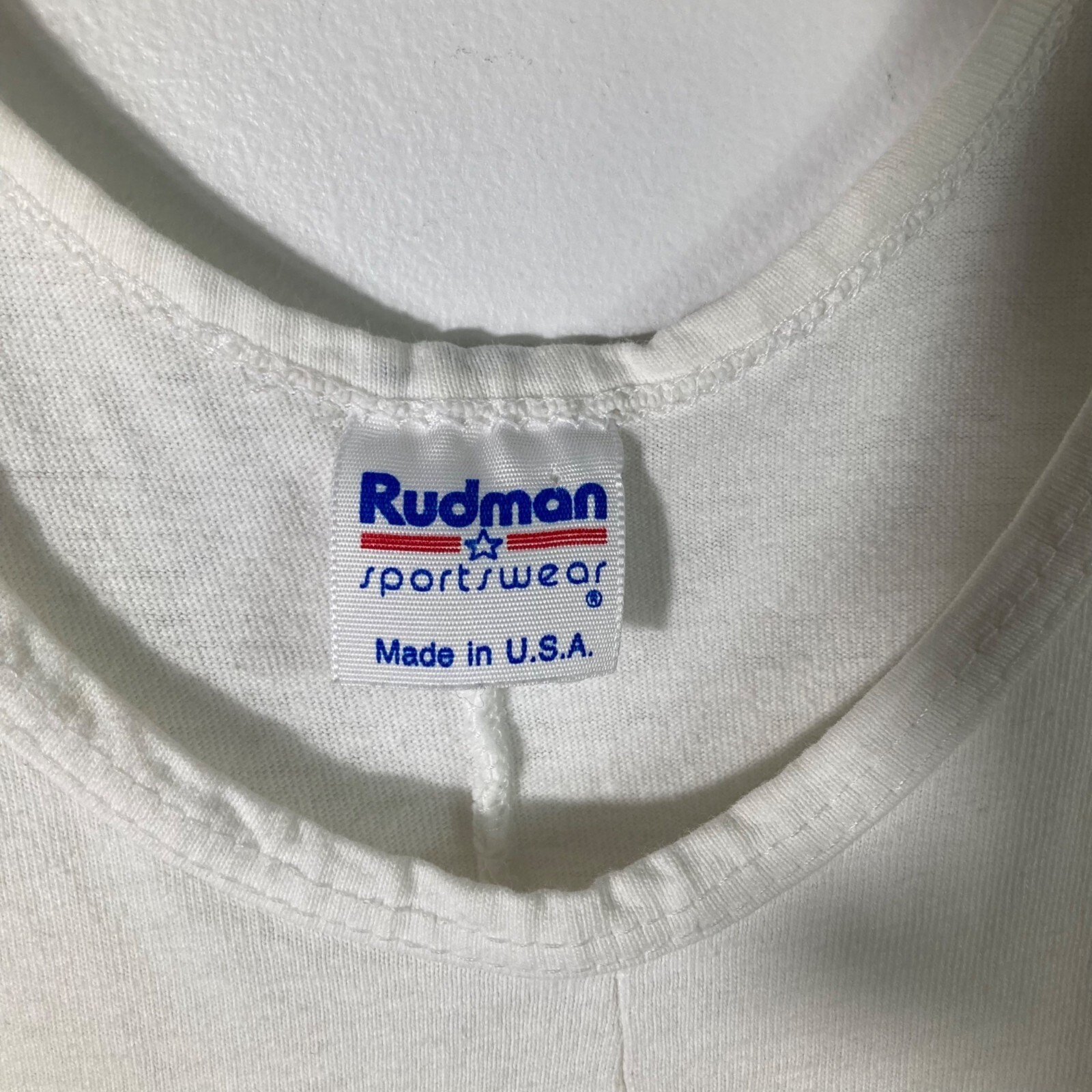 Vintage Rudman Sportswear 60’s White Cotton Gymsuit Romper Womens S/M