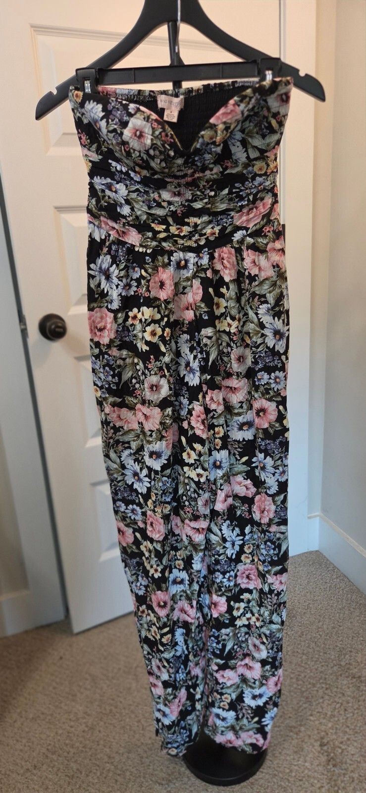 Band of Gypsies Floral Strapless Jumpsuit Size Small