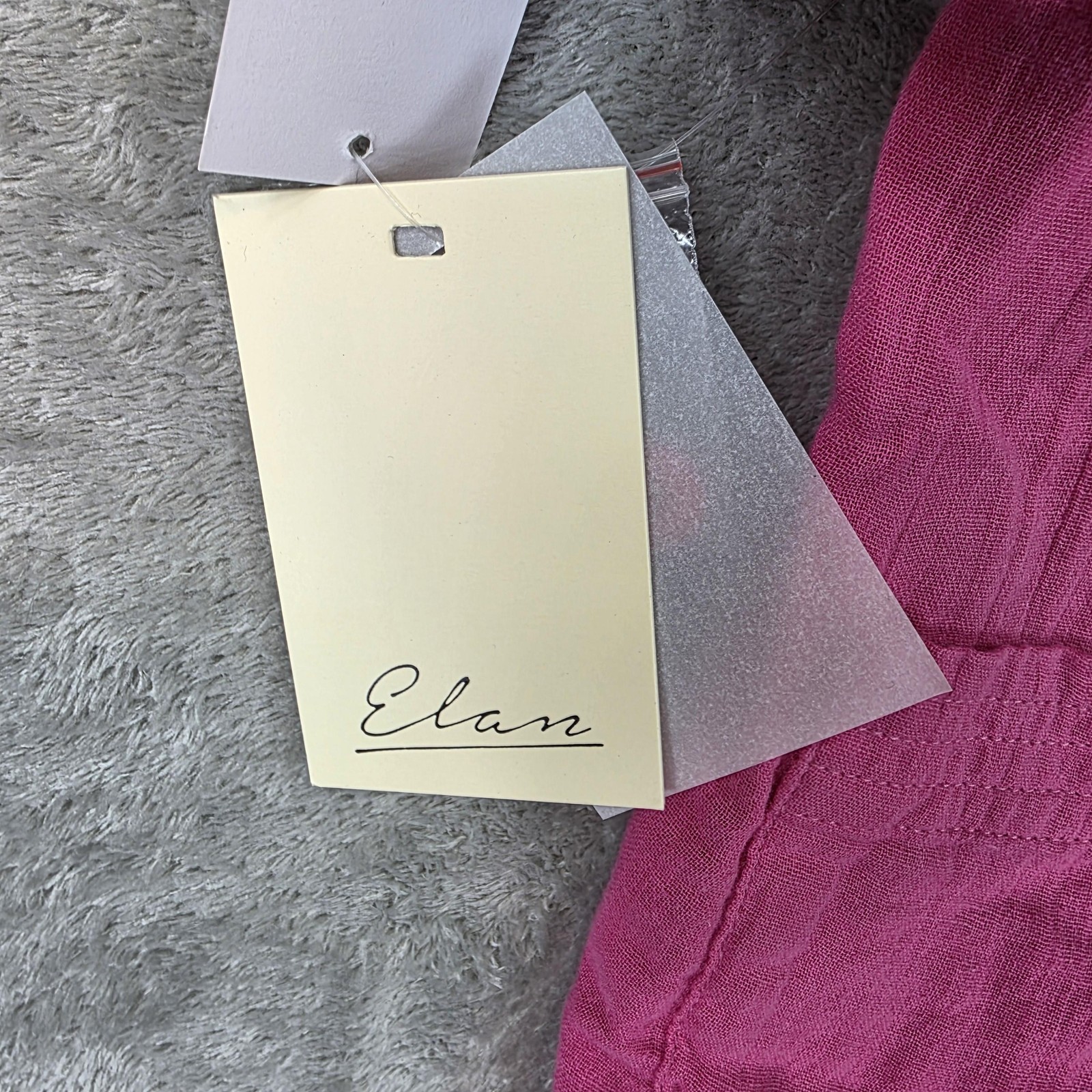 Elan Overall Romper Womens XL Pink Cotton Adjustable Straps Pockets Casual