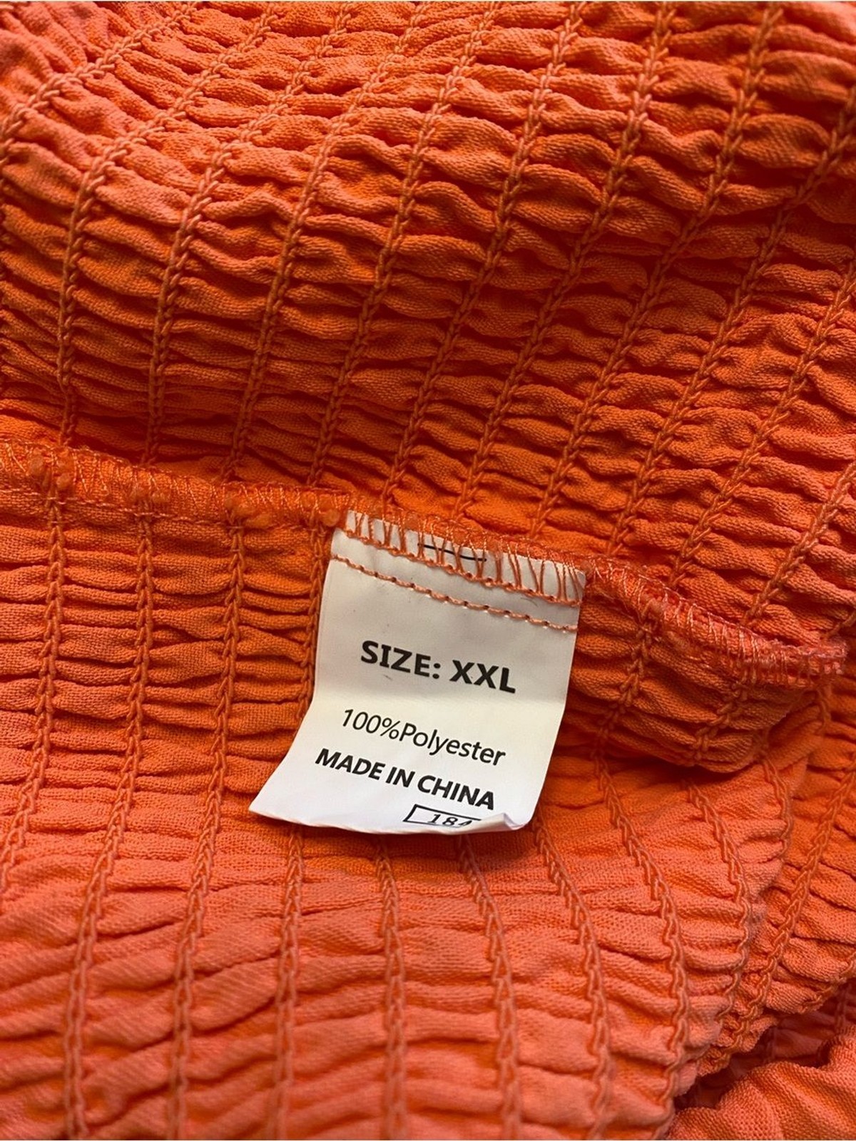 NWOT Amazon Coral Orange Smocked Top Wide Leg Jumpsuit Romper with Side Pockets