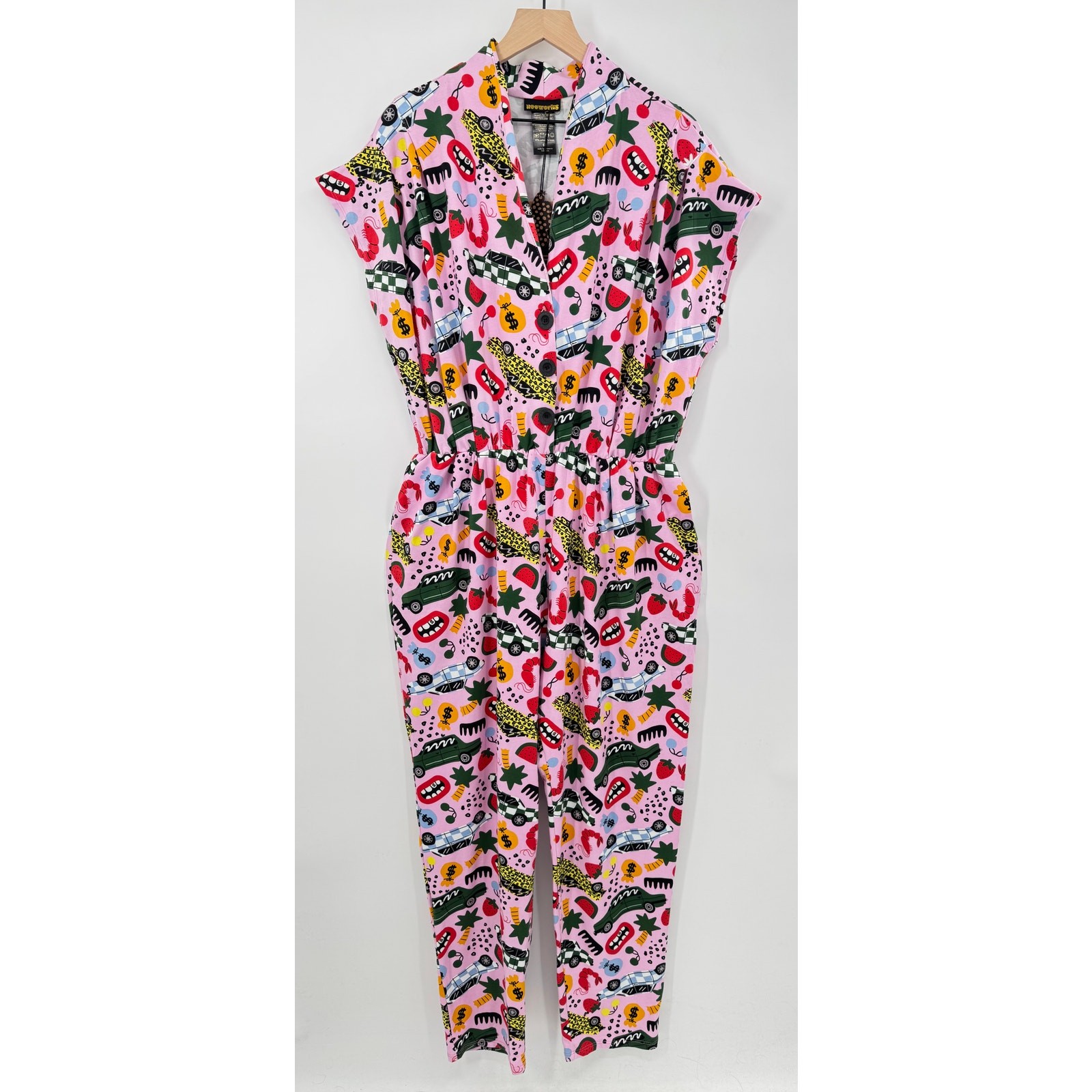 Nooworks Pink The Rollout Magic Suit Jumpsuit Pantsuit Whimsical Fun 5XL 5X NWT